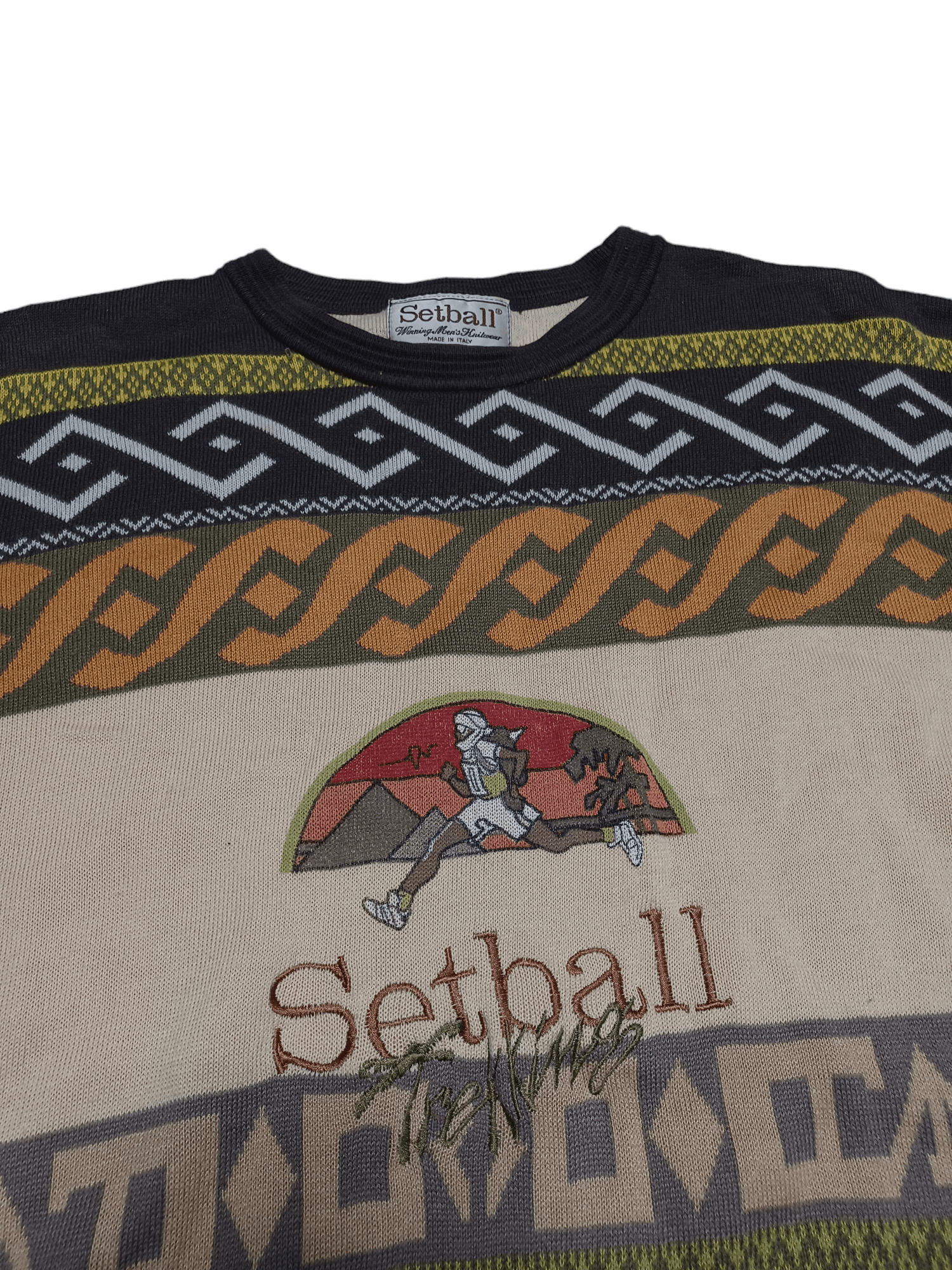 Other VINTAGE CRAZY Y2K OLDMONEY MADE IN ITALY SETBALL SWEATER Size US L / EU 52-54 / 3 - 3 Thumbnail