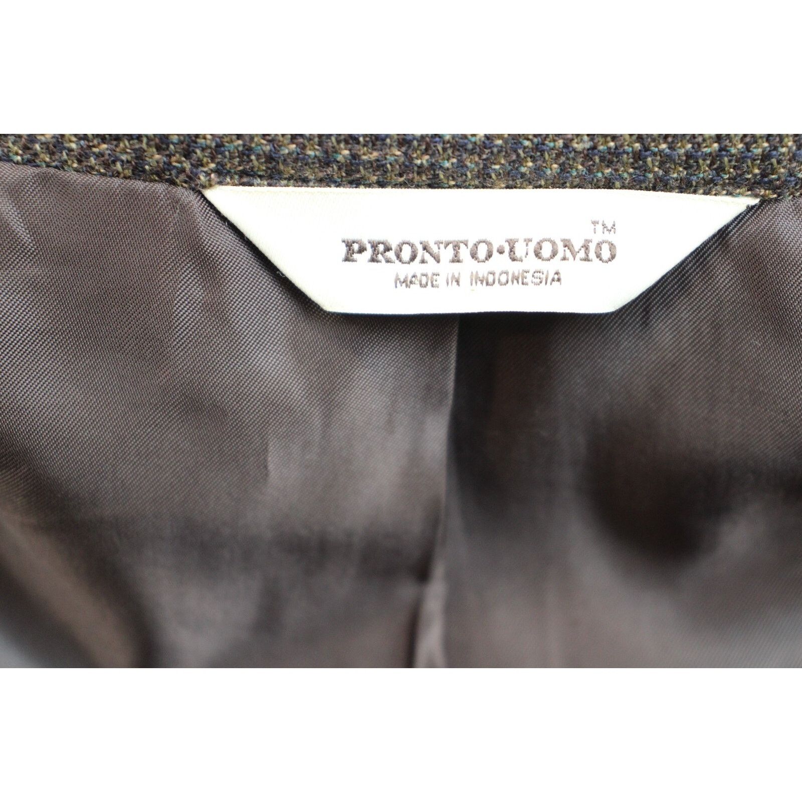 Pronto Uomo Pronto Uomo Blazer Mens 48R Houndstooth Lambs Wool 2 Button Size 48R - 5 Thumbnail