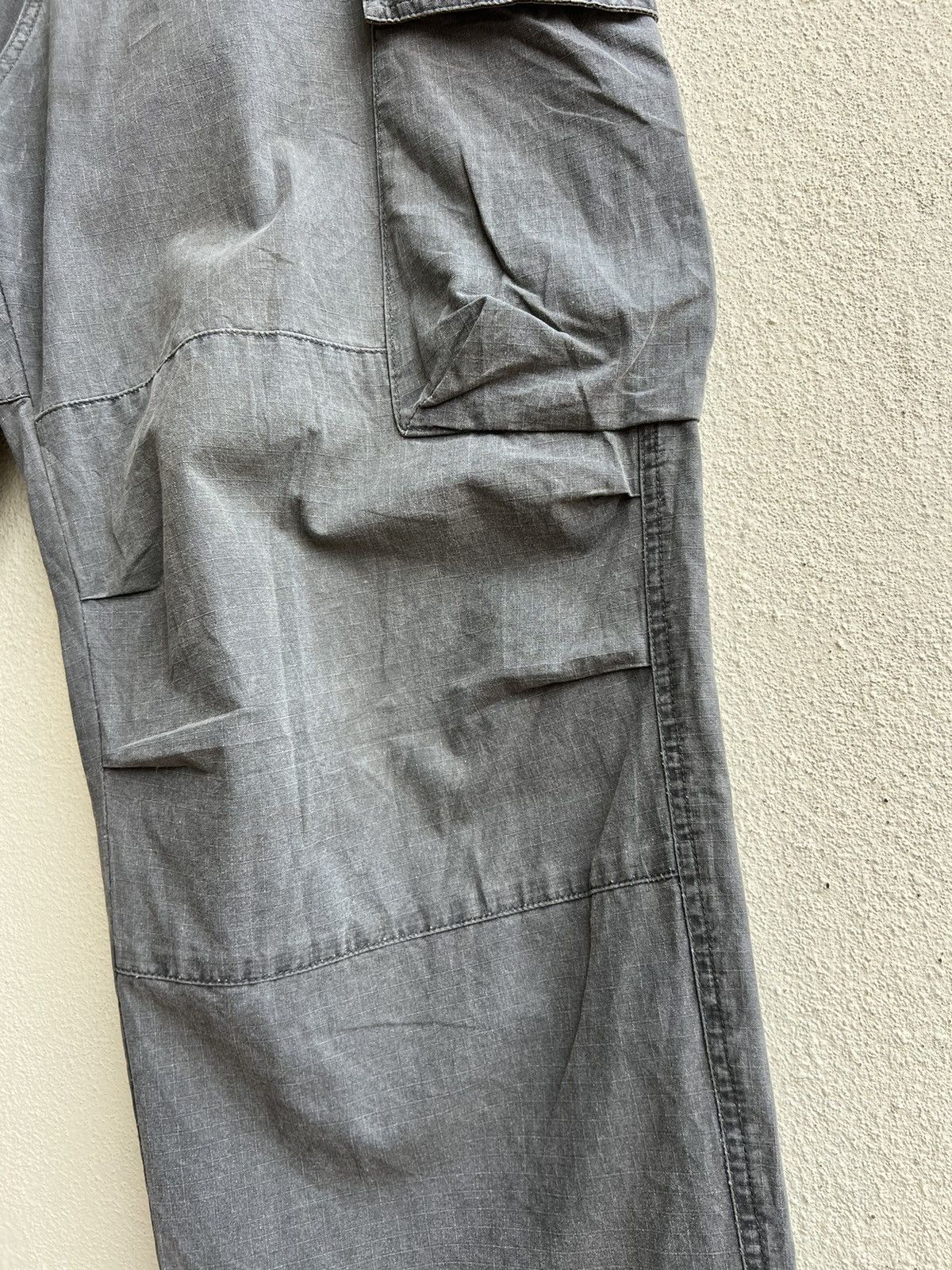 Shellac Vintage Revolver Japan Fade Grey Ripstop Baggy Cargo Trouser Size US 34 / EU 50 - 12 Thumbnail