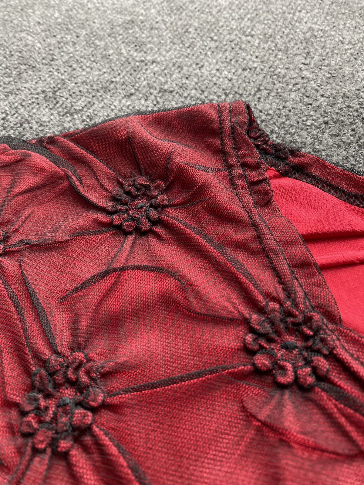 Adolfo Dominguez 🔥Designer Luxury Adolfo Dominguez Mesh Red blouse xs goth Size XS / US 0-2 / IT 36-38 - 11 Thumbnail