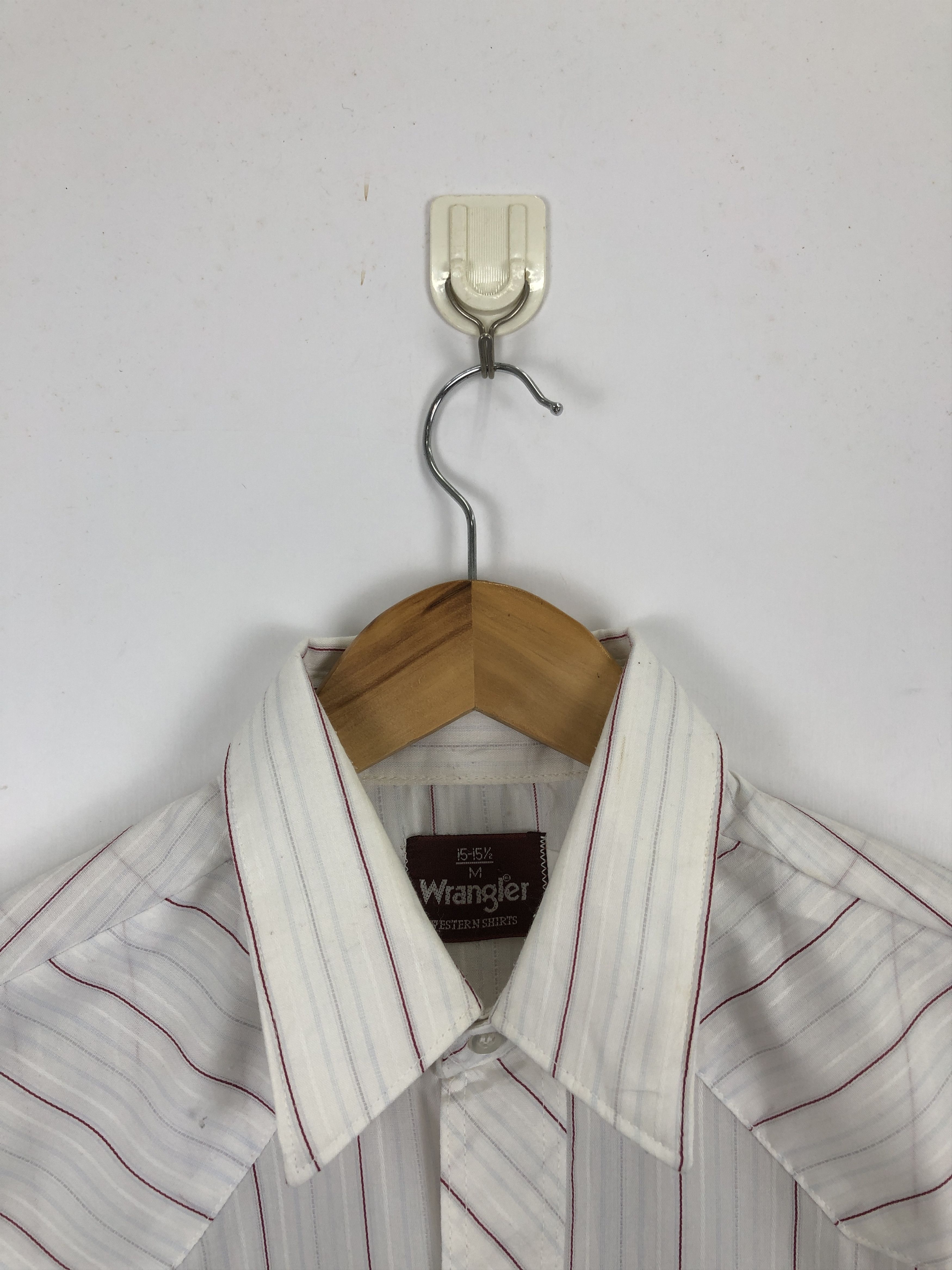 Vintage × Wrangler Vintage 80s Wrangler Stripes Western Cowboy Shirt TA0460 Size US M / EU 48-50 / 2 - 8 Thumbnail