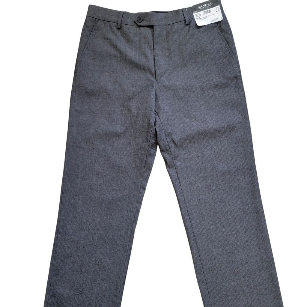Kenneth Cole Kenneth Cole Awearness Wool Lastol Blend Gray Suit Pants 32 Size US 30 / EU 46 - 8 Thumbnail