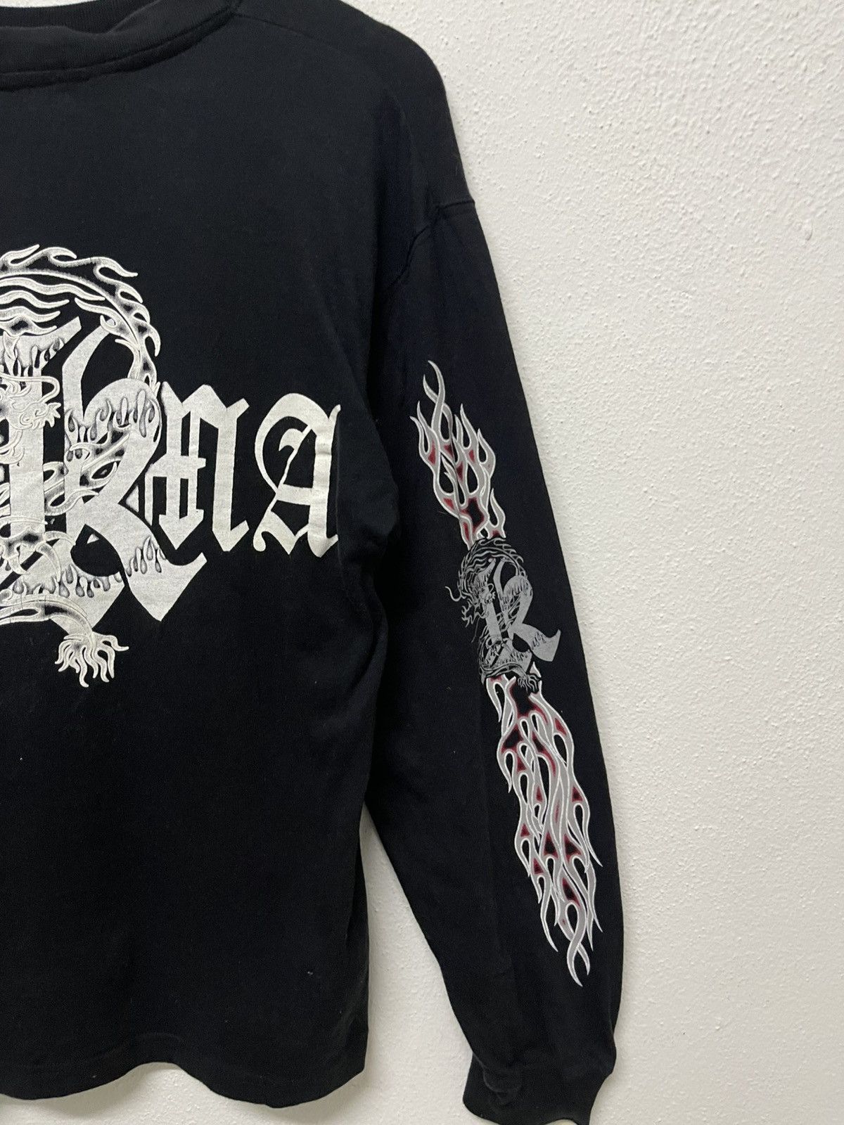 Japanese Brand 2000s KARMA DRAGON FLAME SLEEVE RARE DESIGN Size US S / EU 44-46 / 1 - 3 Thumbnail