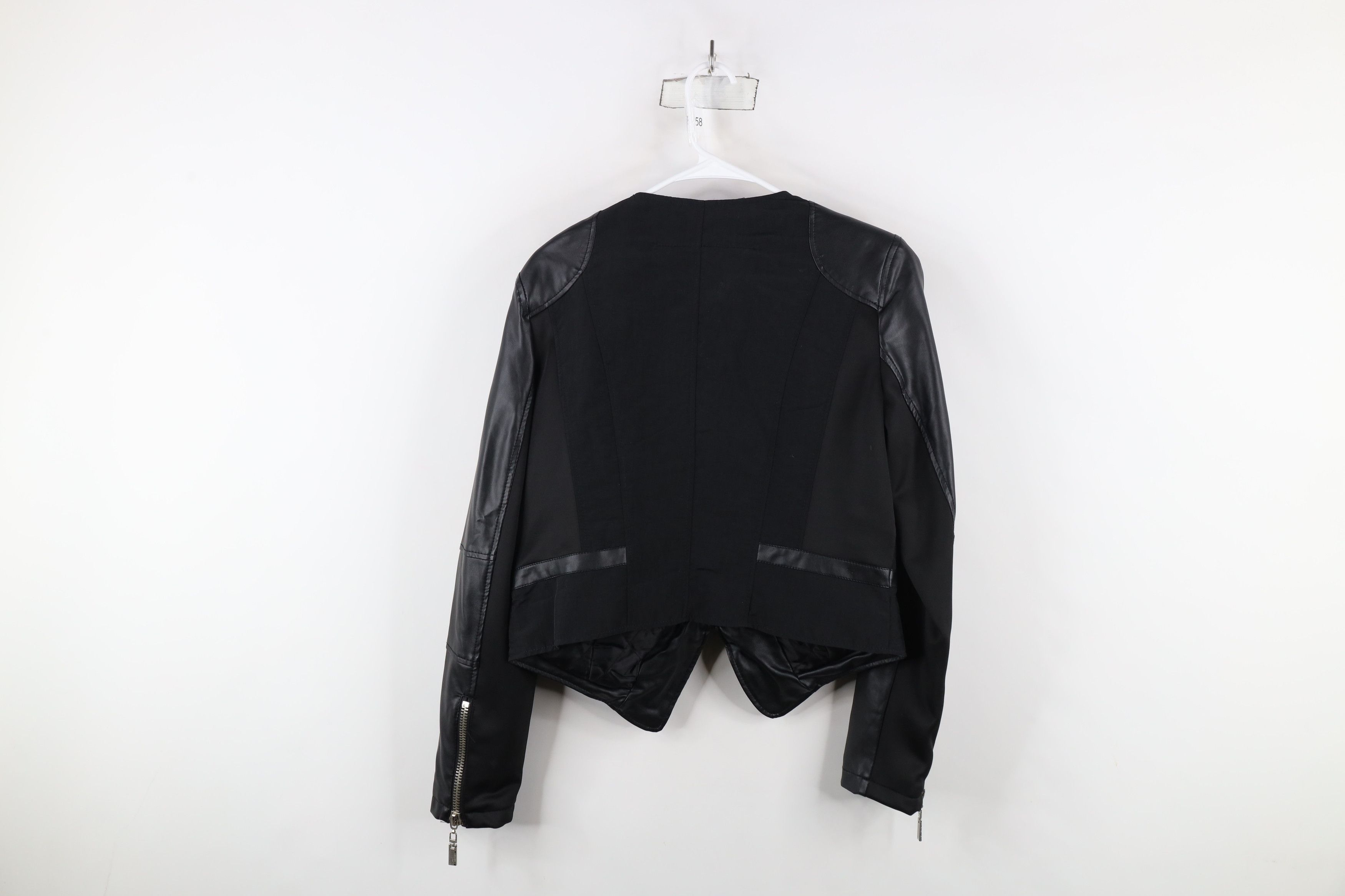 Vintage Vintage Cache Asymmetrical Zip Cropped Motorcycle Jacket Size L / US 10 / IT 46 - 12 Thumbnail