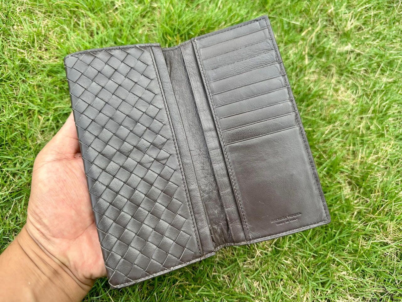 Bottega Veneta Authentic Bottega Veneta Intrecciato Leather Long Wallet Size ONE SIZE - 7 Thumbnail