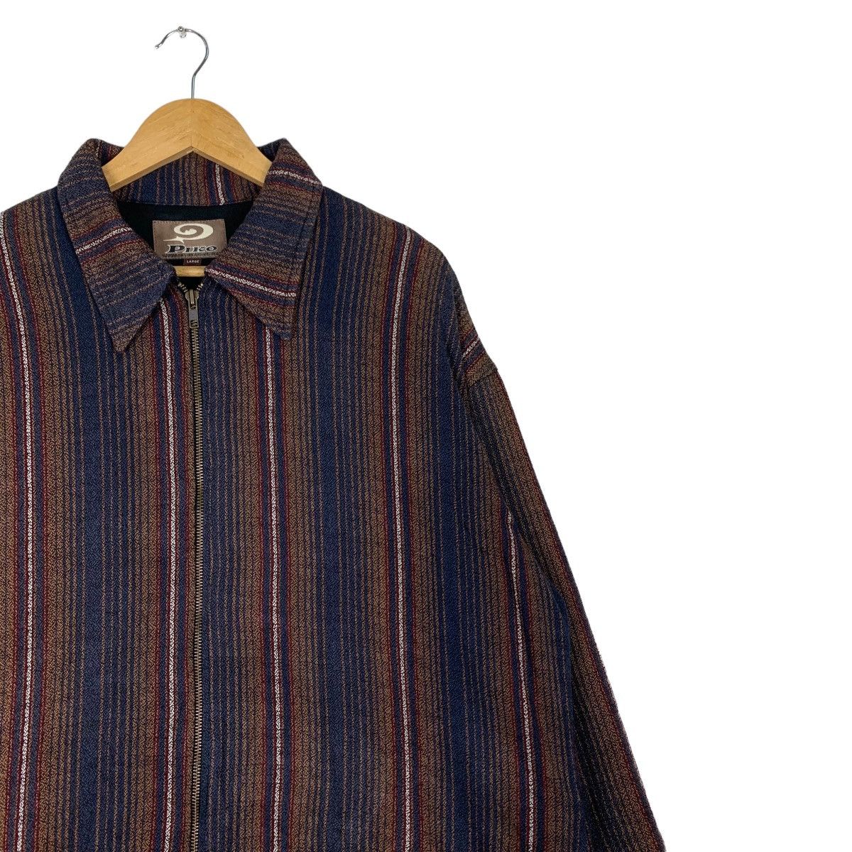 Japanese Brand PIKO Hawaiian Longboard Wear Striped Casual Jacket #1080-C49 Size US L / EU 52-54 / 3 - 5 Thumbnail