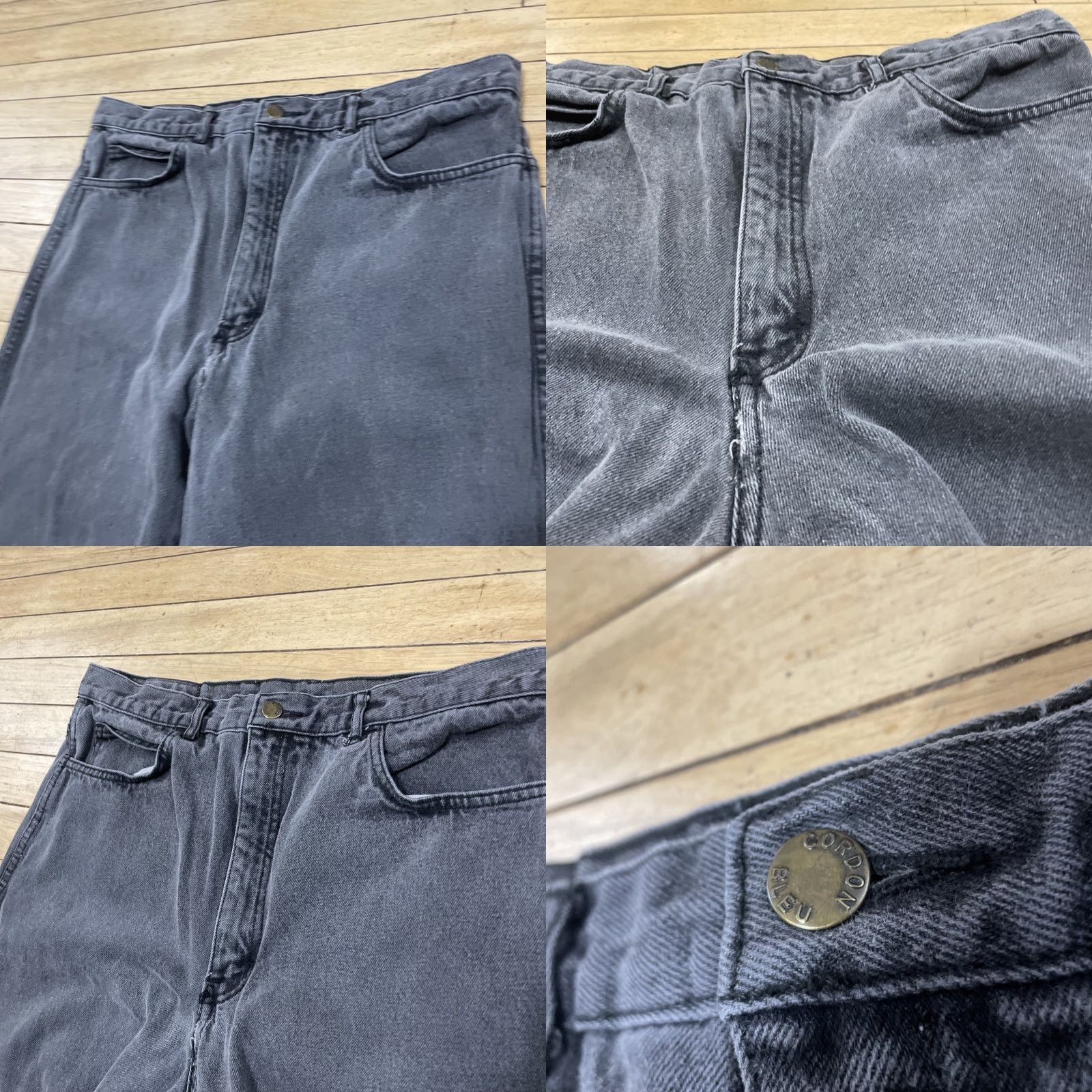 Cordone VINTAGE Cordon Bleu Jeans Men 36 Denim 34X32 Gray Black 90s Streetwear Straight Jeans Mens Size US 36 / EU 52 - 10 Thumbnail