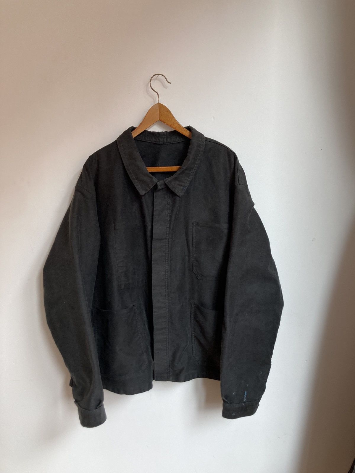 Vintage black moleskin chore coat Size US XL / EU 56 / 4 - 1 Thumbnail