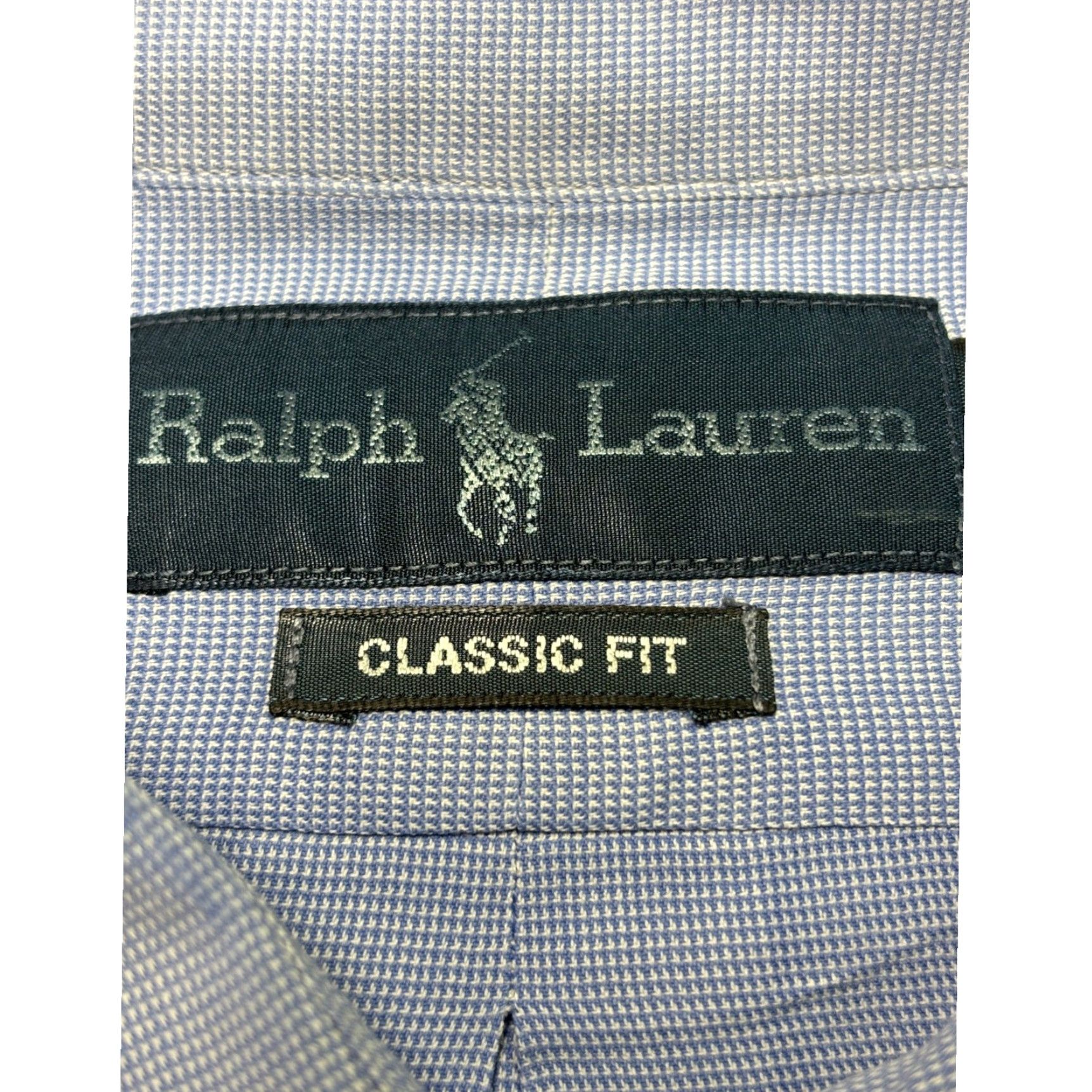 Ralph Lauren Ralph Lauren Mens Classic Fit Long Sleeve Button Down Dress Shirt Blue 17 34/35 Size 46R - 4 Thumbnail