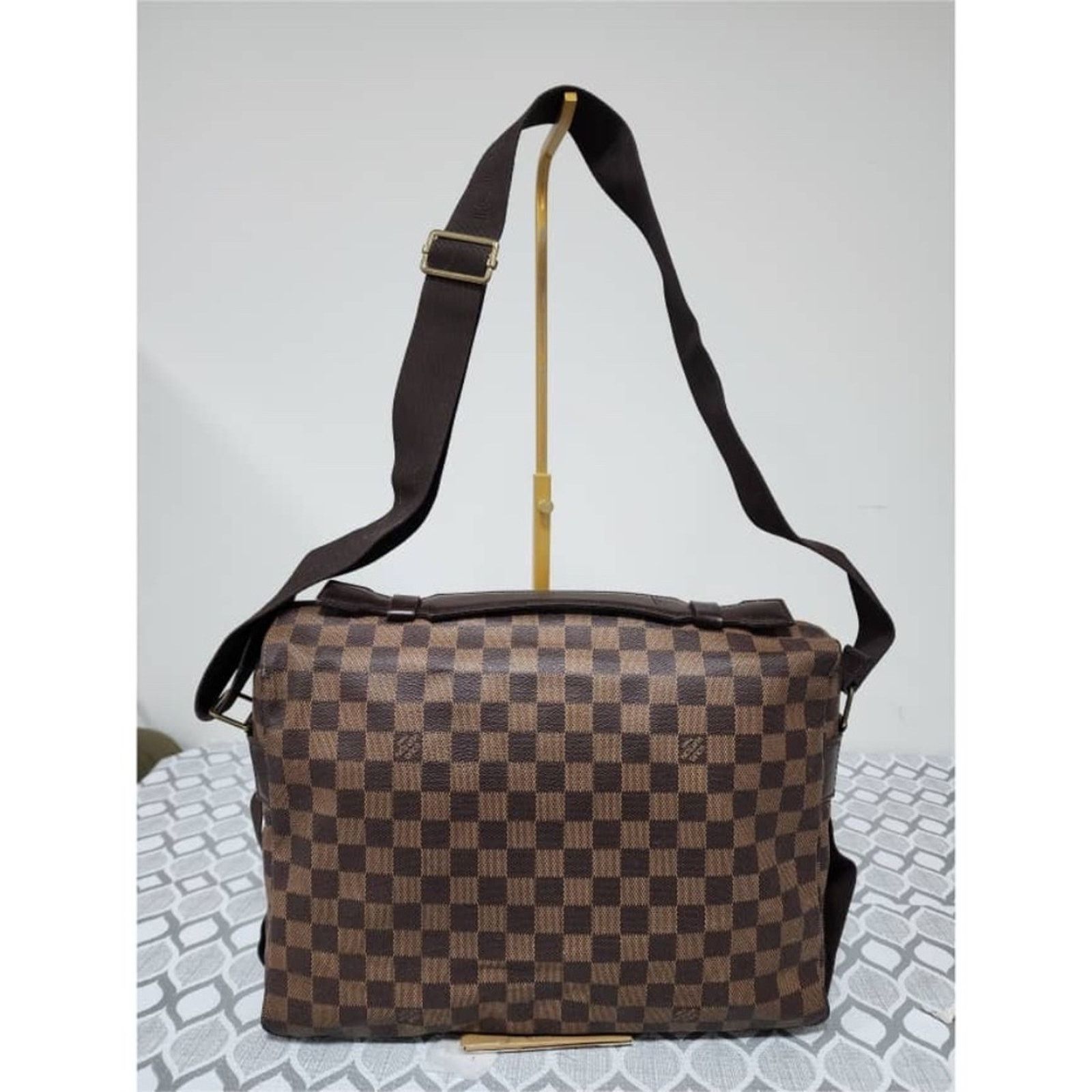 Louis Vuitton Auth LOUIS VUITTON Damier Ebene Broadway Messenger Bag Brown Size ONE SIZE - 3 Thumbnail