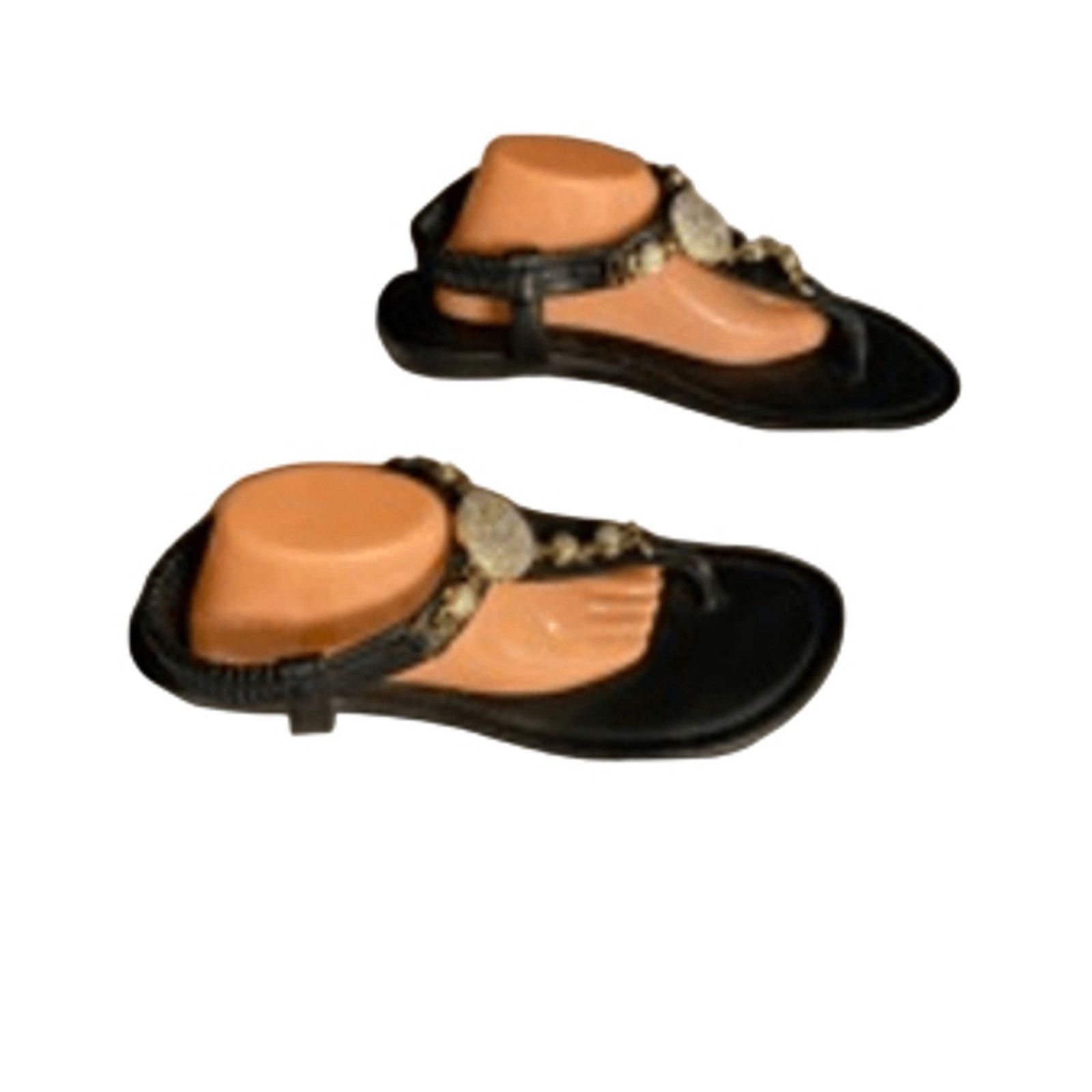 Venus Venus Black Beaded Embellished Sandals Women’s 8.5 Size US 8.5 / IT 38.5 - 5 Thumbnail