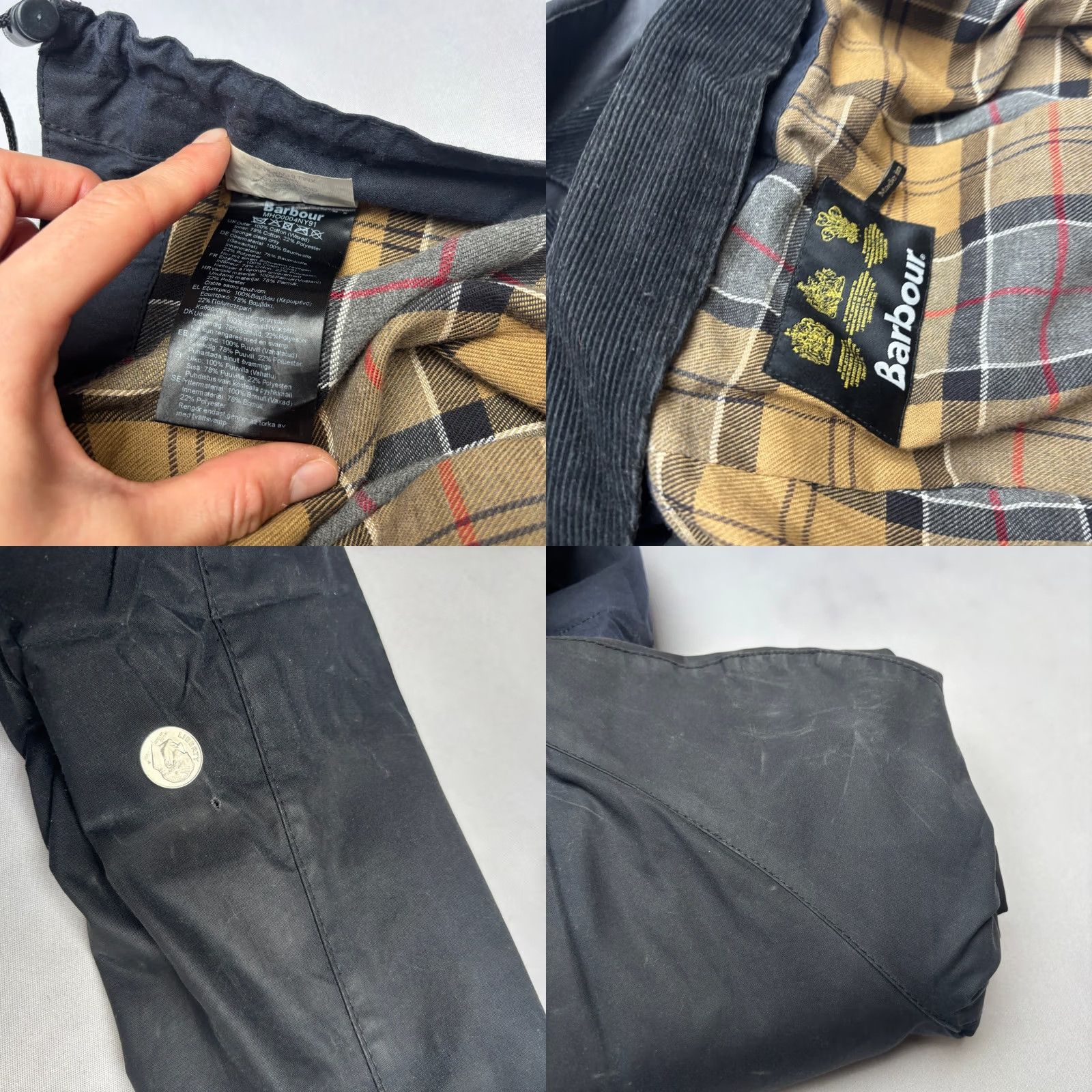 Barbour Barbour Ashby Waxed Cotton Jacket Men's Medium Tartan Lined Kurt Cobain Size US M / EU 48-50 / 2 - 9 Thumbnail