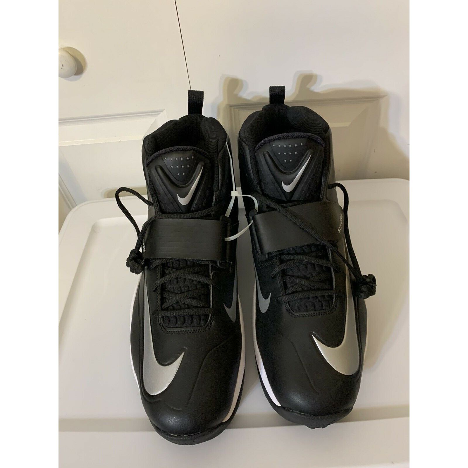 Nike Nike Flywire Zoom Code Elite Black/Silver Football Cleats 60 Size US 15 / EU 48 - 1 Thumbnail