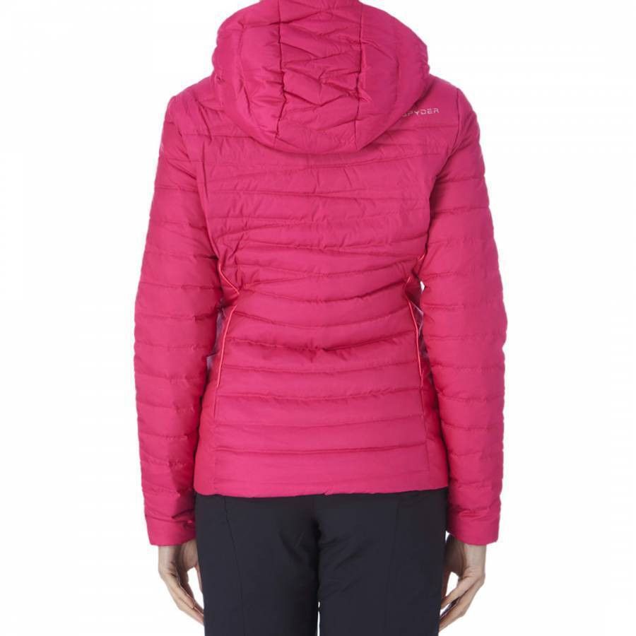 Spyder Spyder Pink Timeless Down Hooded Windproof Ski Jacket Size XS / US 0-2 / IT 36-38 - 7 Thumbnail