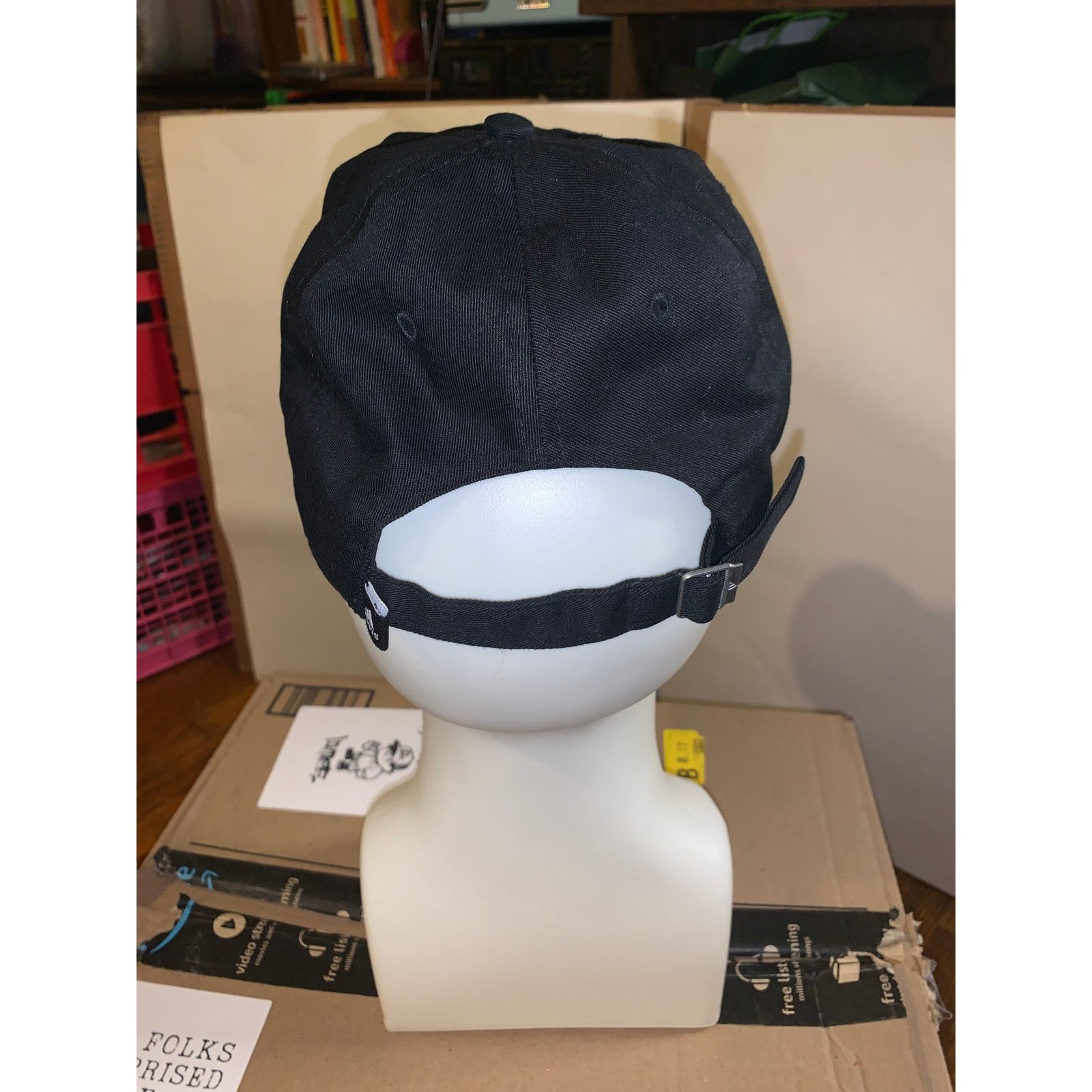 Adidas Adidas Black Adjustable Hat Classic Logo Strapback Dad Cap Size ONE SIZE - 3 Thumbnail
