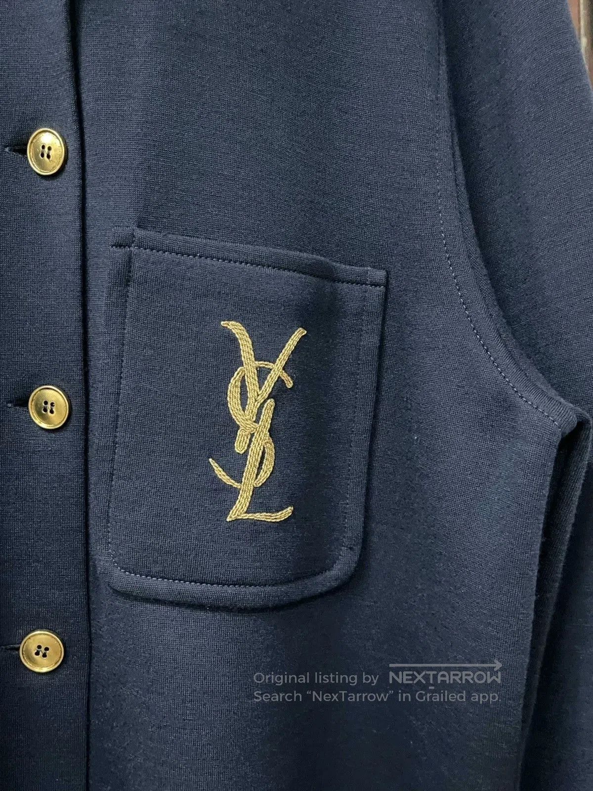 Saint Laurent Paris Saint Laurent Navy Blue Shirt. Size US XS / EU 42 / 0 - 5 Thumbnail