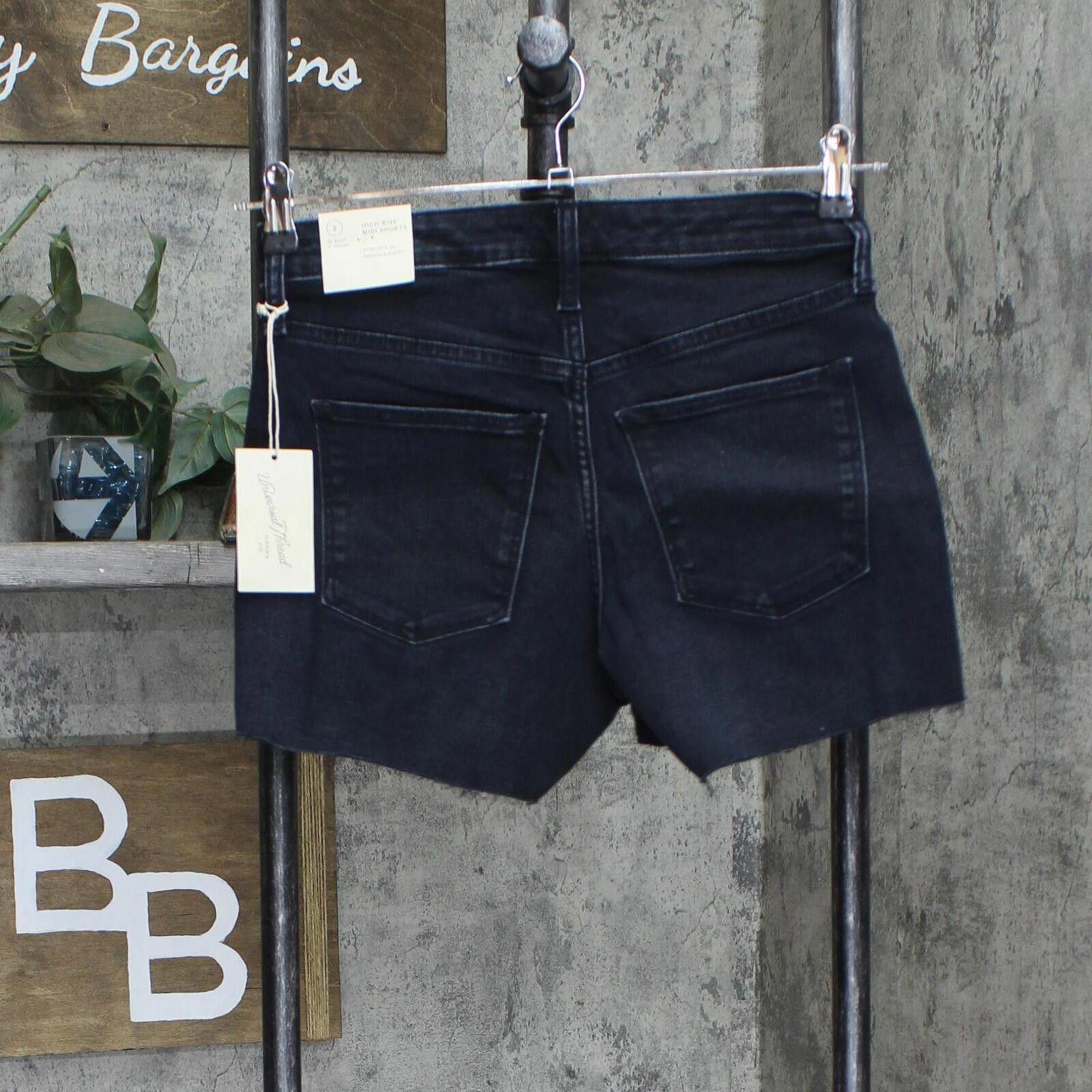Designer NWT Universal Thread Rise Midi Denim Shorts Midnight Blue 2 Size 26" / US 2 / IT 38 - 2 Thumbnail
