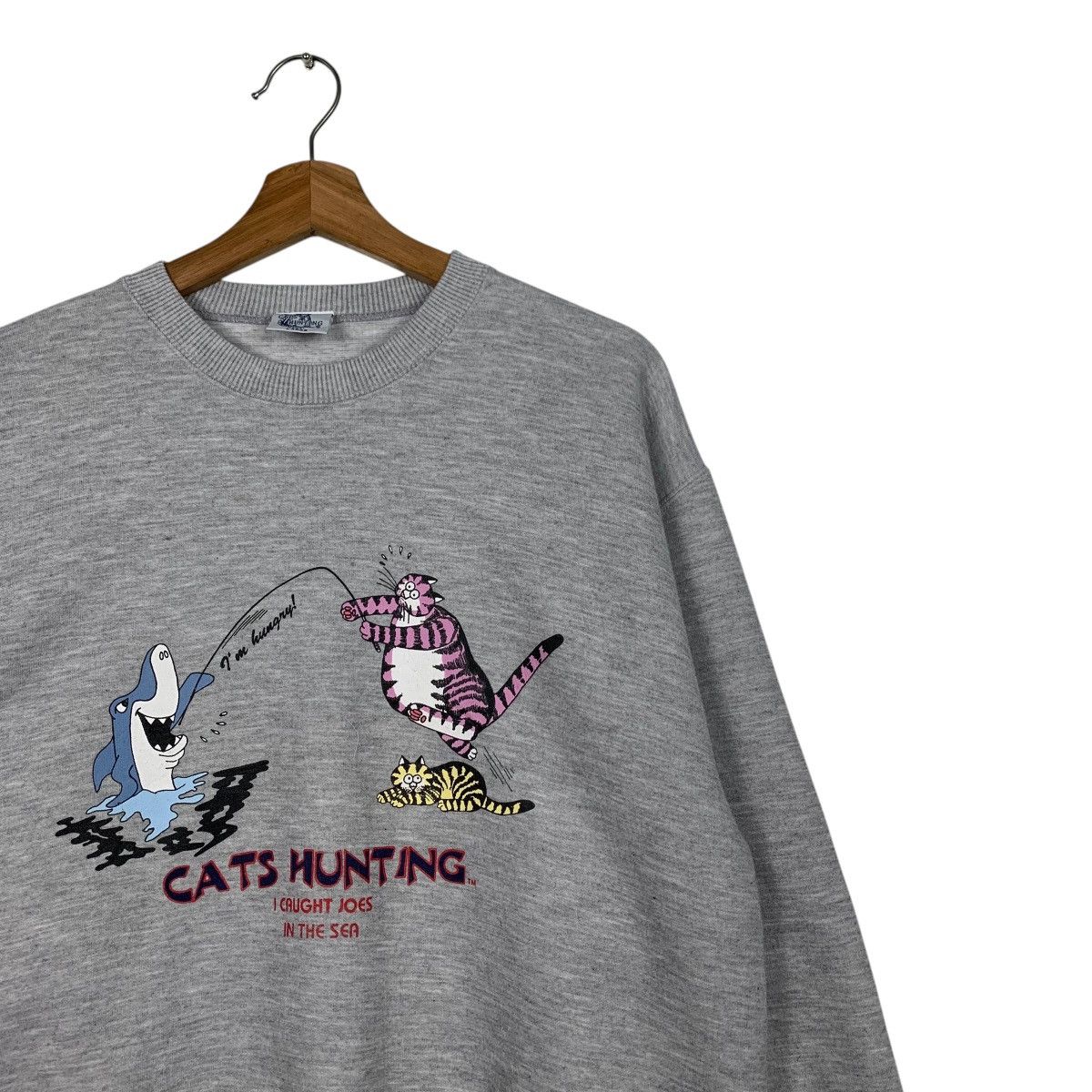 Cartoon Network CATS HUNTING Hawaii Graphics Printed Sweatshirts #1677-C75 Size US L / EU 52-54 / 3 - 5 Thumbnail