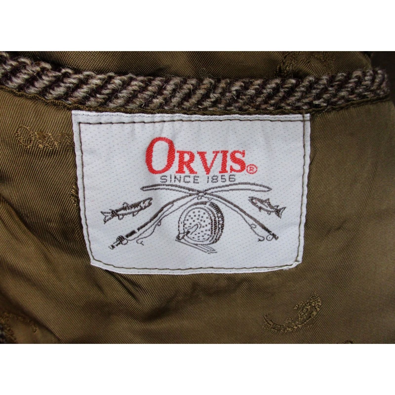 Orvis VINTAGE Orvis Harris Tweed Brown Sport Coat Elbow Patches England Made Large Wool/ Suede Notch Lapel Single-Breasted 2 Button Mens Casual Business Size US L / EU 52-54 / 3 - 7 Thumbnail