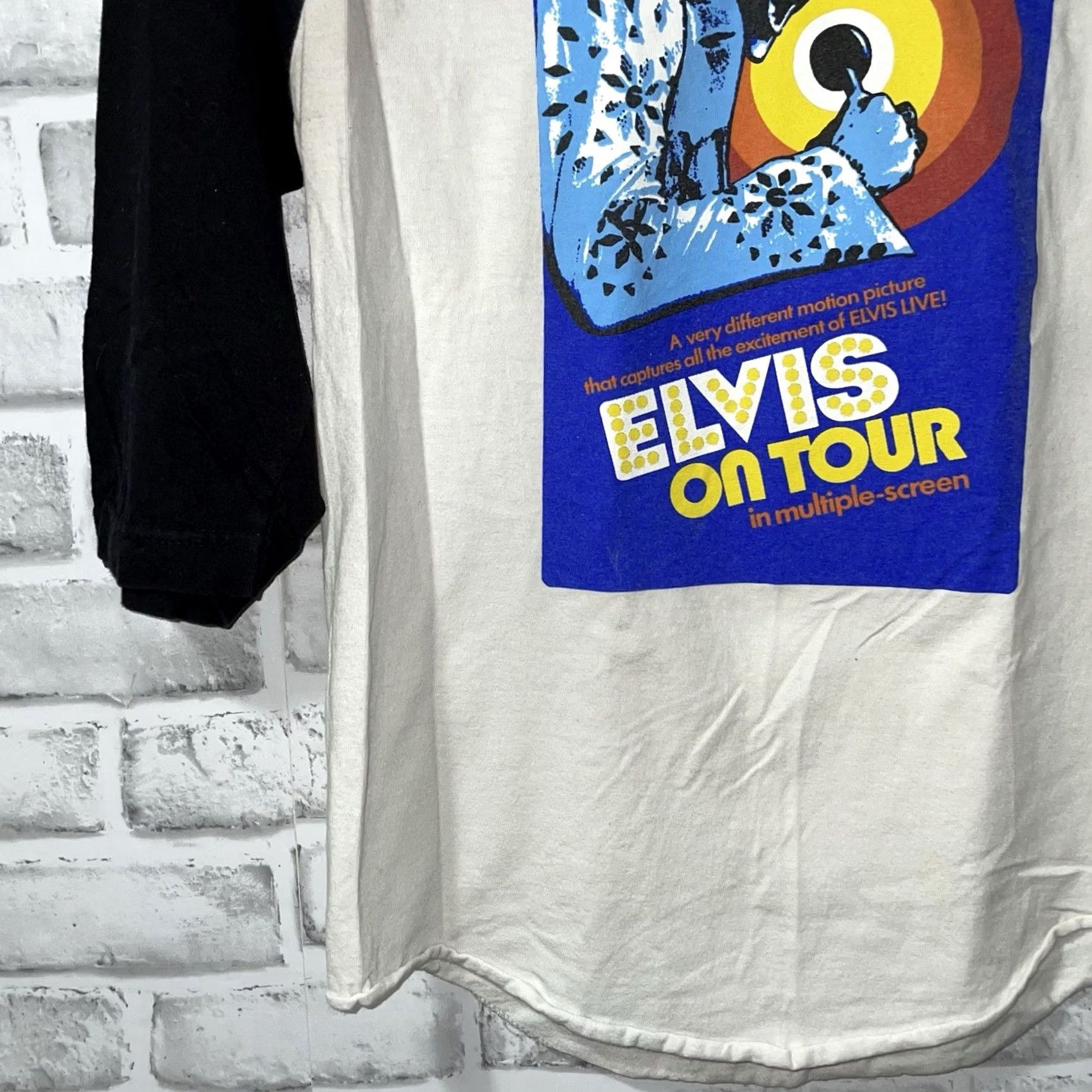 Vintage Steady Tee Mens S White VTG Elvis Presley Mid Sleeve Cotton Graphic Size Size US S / EU 44-46 / 1 - 3 Thumbnail