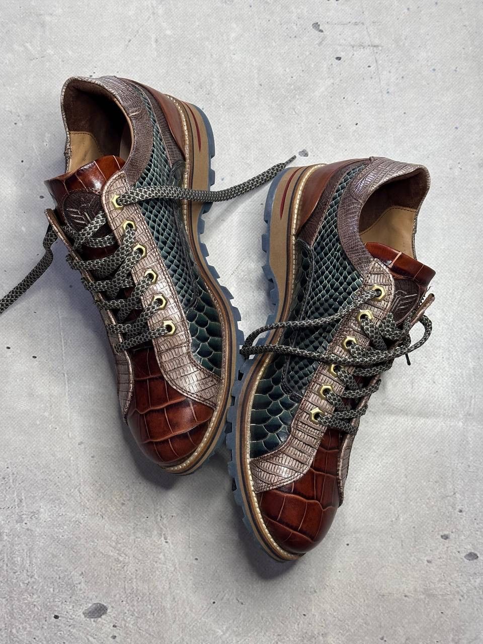 Other Lorenzi Italy Leather Sneakers Croc Snake Embossed 8 41 Rare Size US 8 / EU 41 - 6 Thumbnail