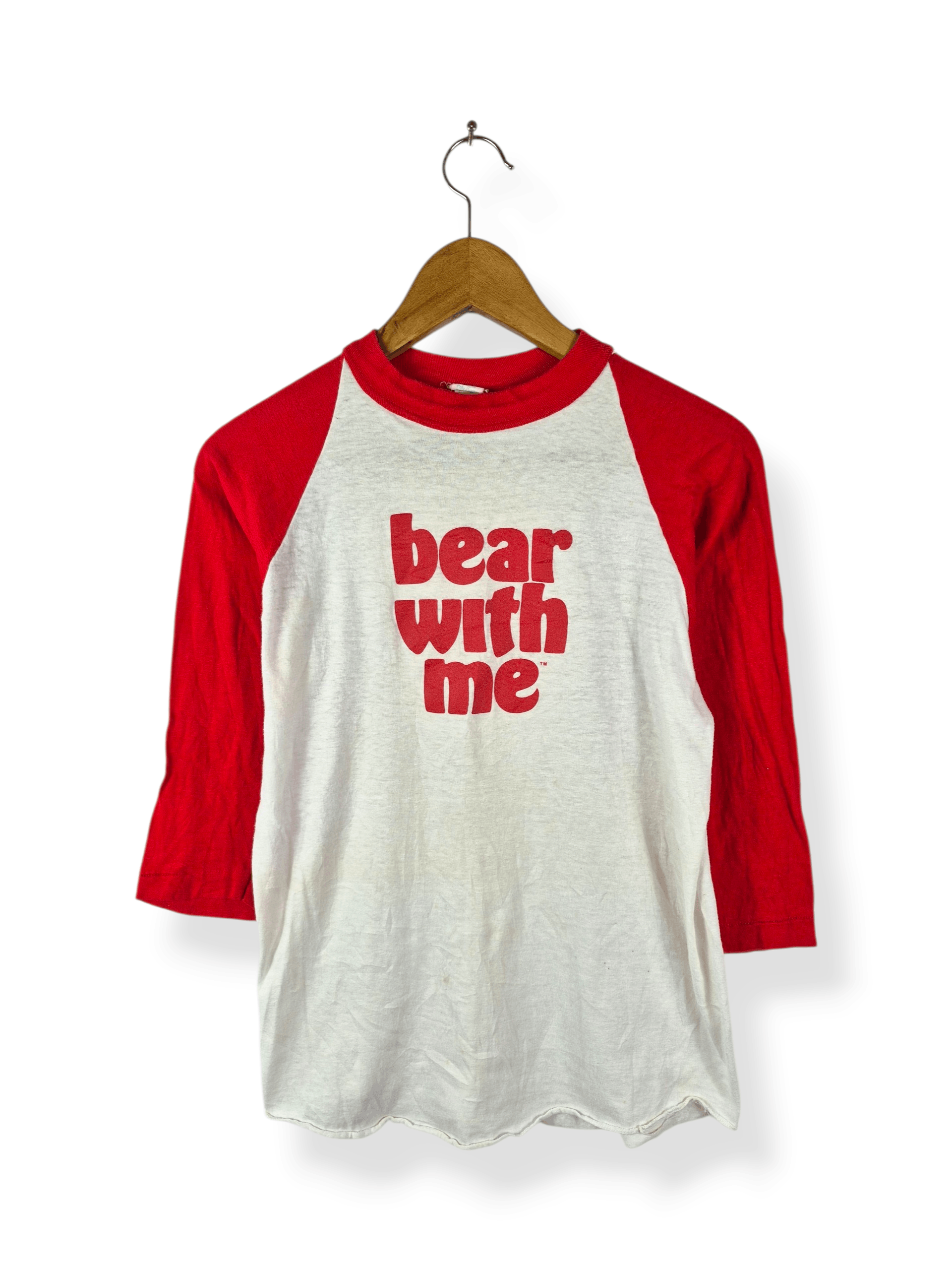 Vintage 🔥 Vintage 80s Bear With Me 3Q Tee Size US M / EU 48-50 / 2 - 2 Thumbnail