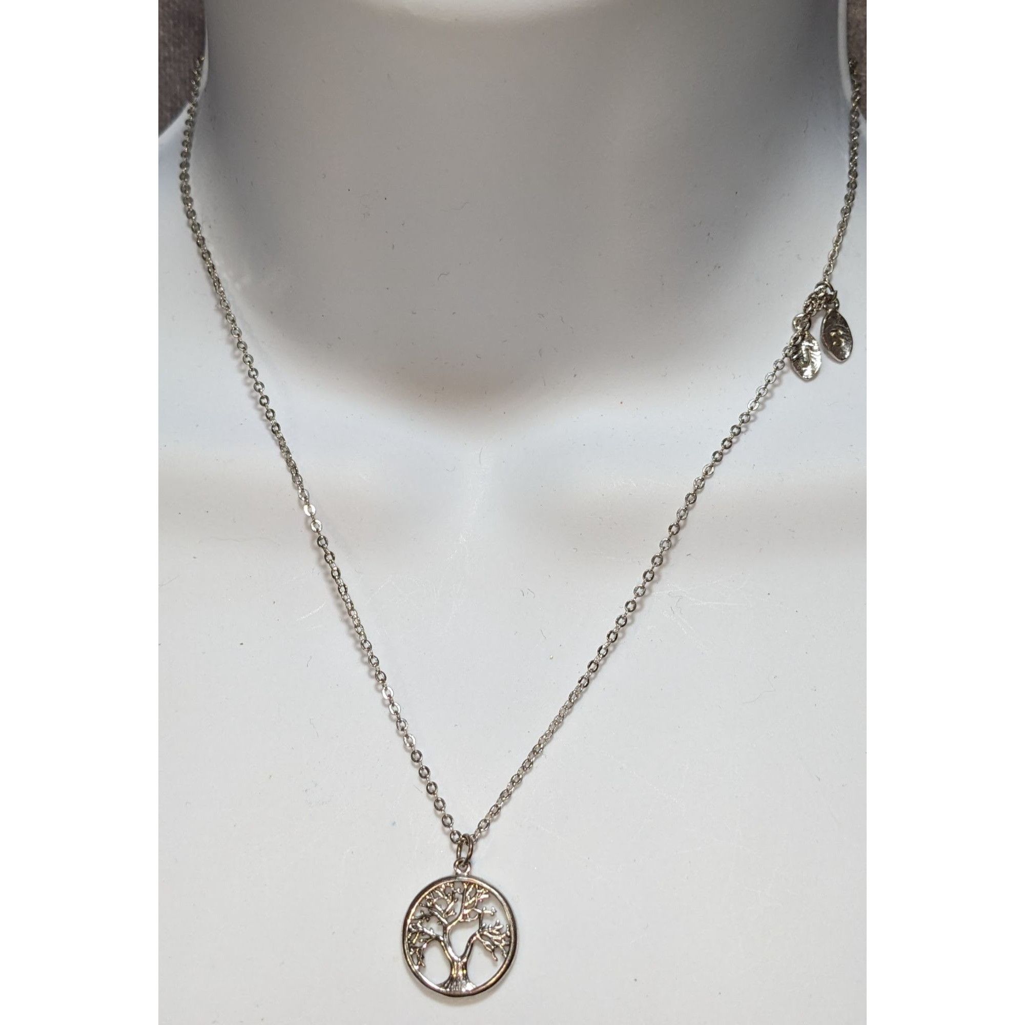 Other Tree Of Life Pendant Necklace With J And S Initial Leaf Char Size ONE SIZE - 3 Thumbnail