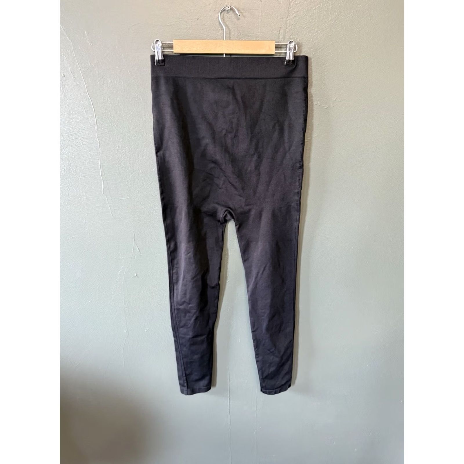 Vintage Blanqi Leggings Cropped Womens Black XL Maternity Pull-On Size XL Size 40" / US 18 - 2 Thumbnail