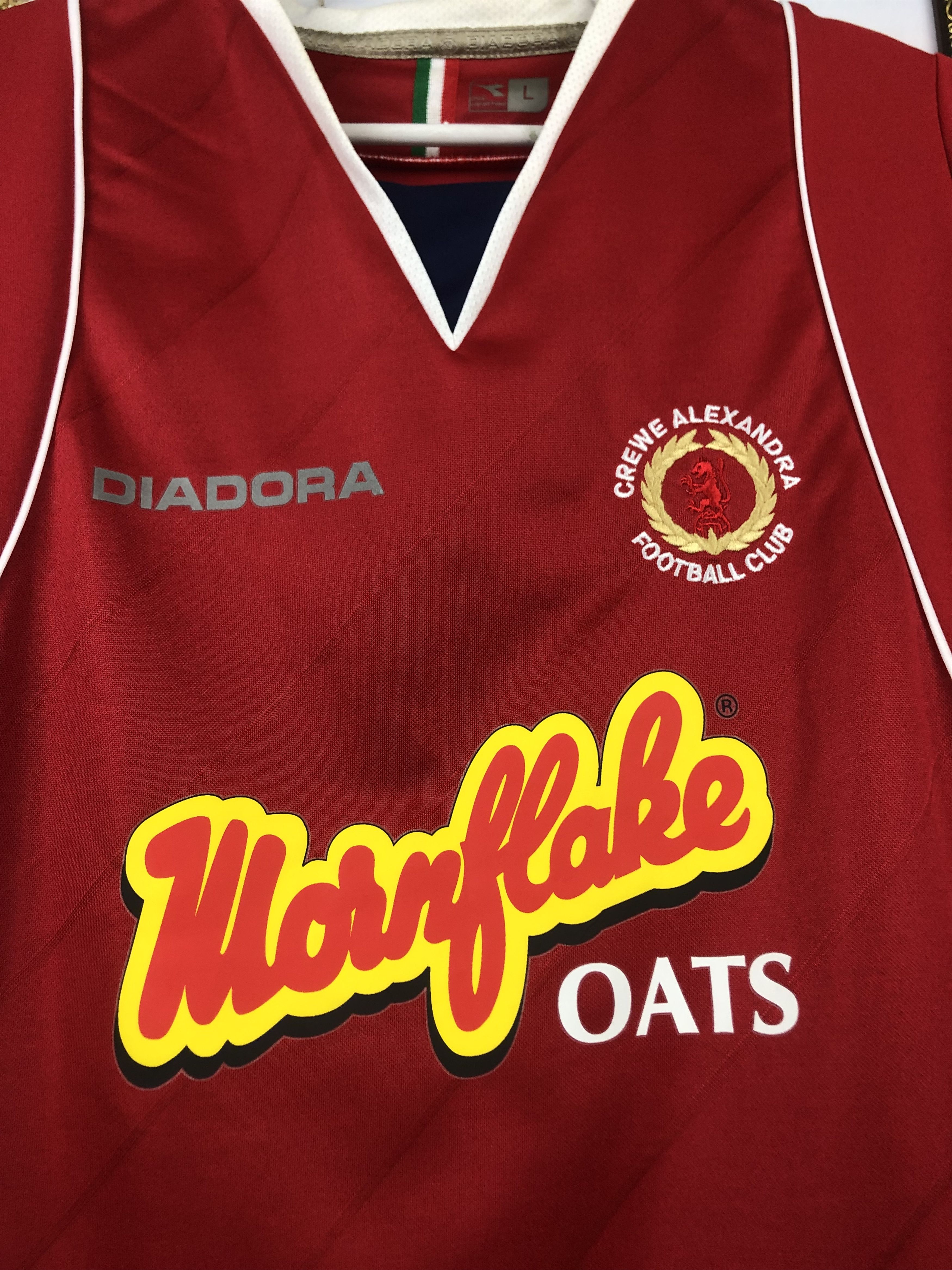 Vintage Crewe Alexandra football shirt 2007 Soccer Jersey Trikot Size US L / EU 52-54 / 3 - 5 Thumbnail