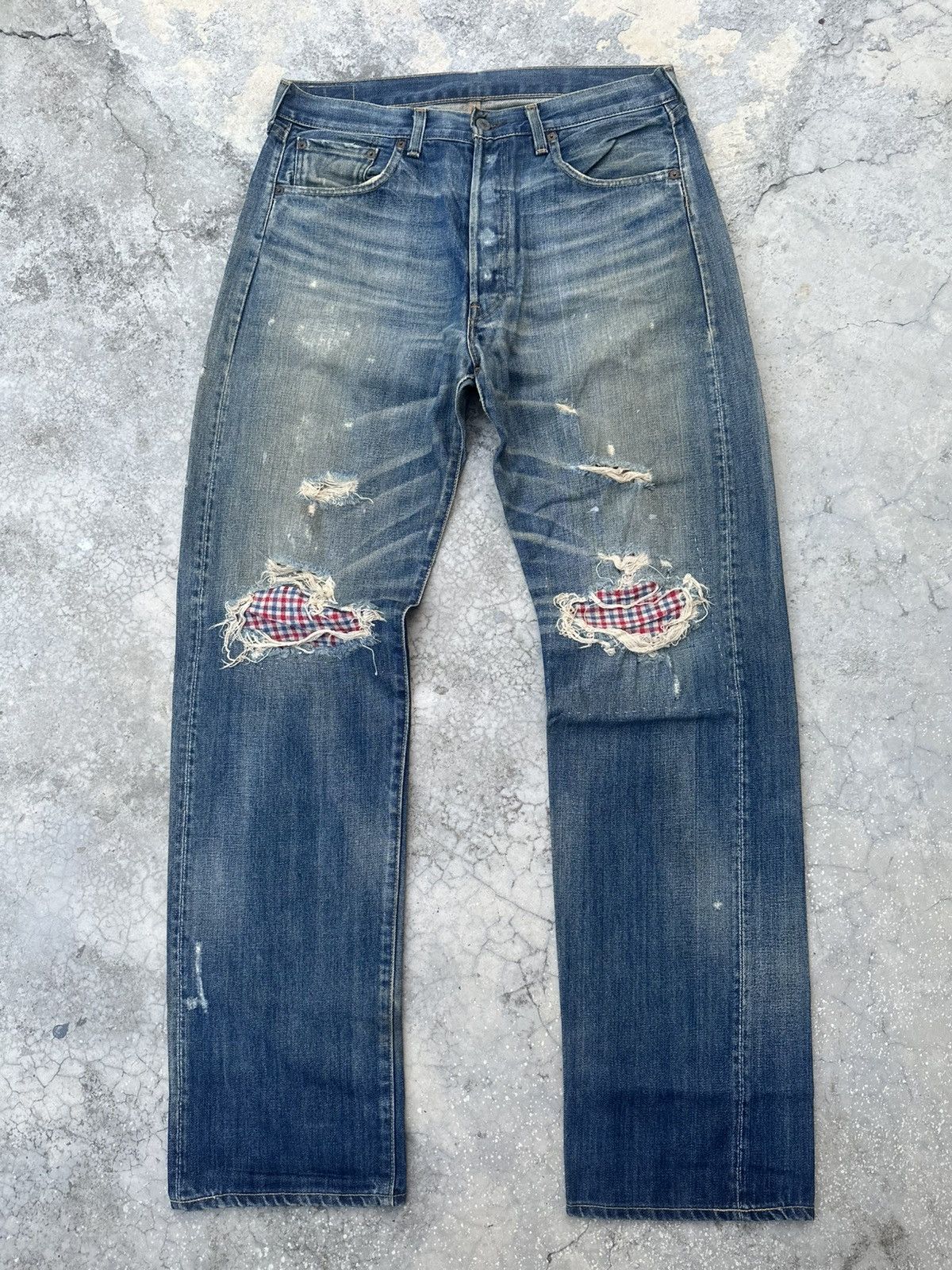 Levi's Vintage Levi's 501 Big E 1971 Distressed Jeans Size US 34 / EU 50 - 2 Thumbnail