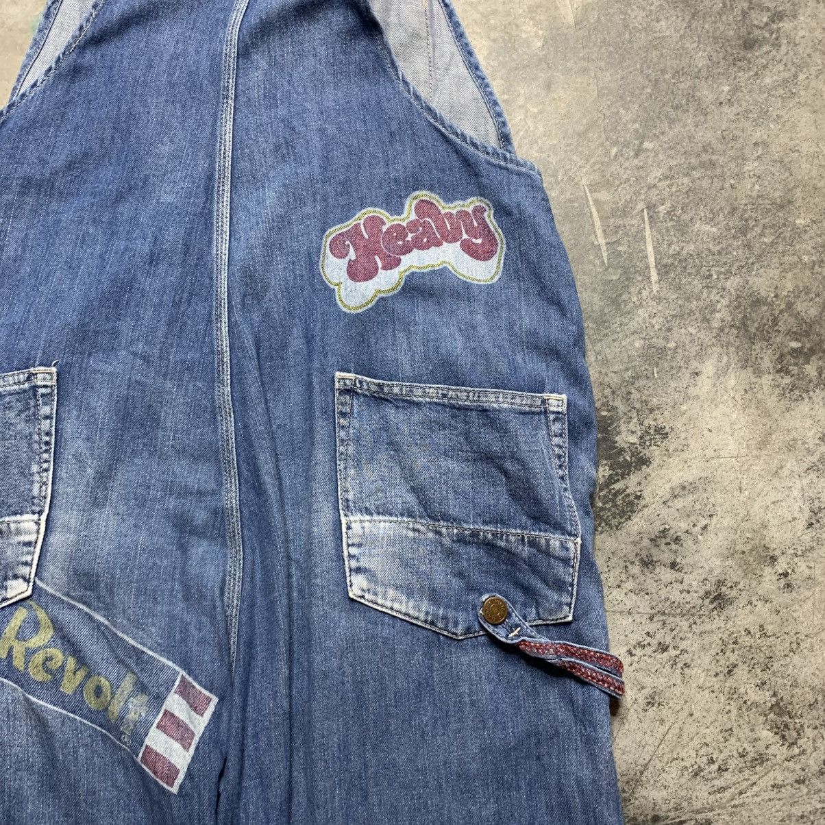 Hysteric Glamour × Japanese Brand Vintage Hysteric Glamour Overalls Multi Printed Logo Denim Size US 33 - 12 Thumbnail