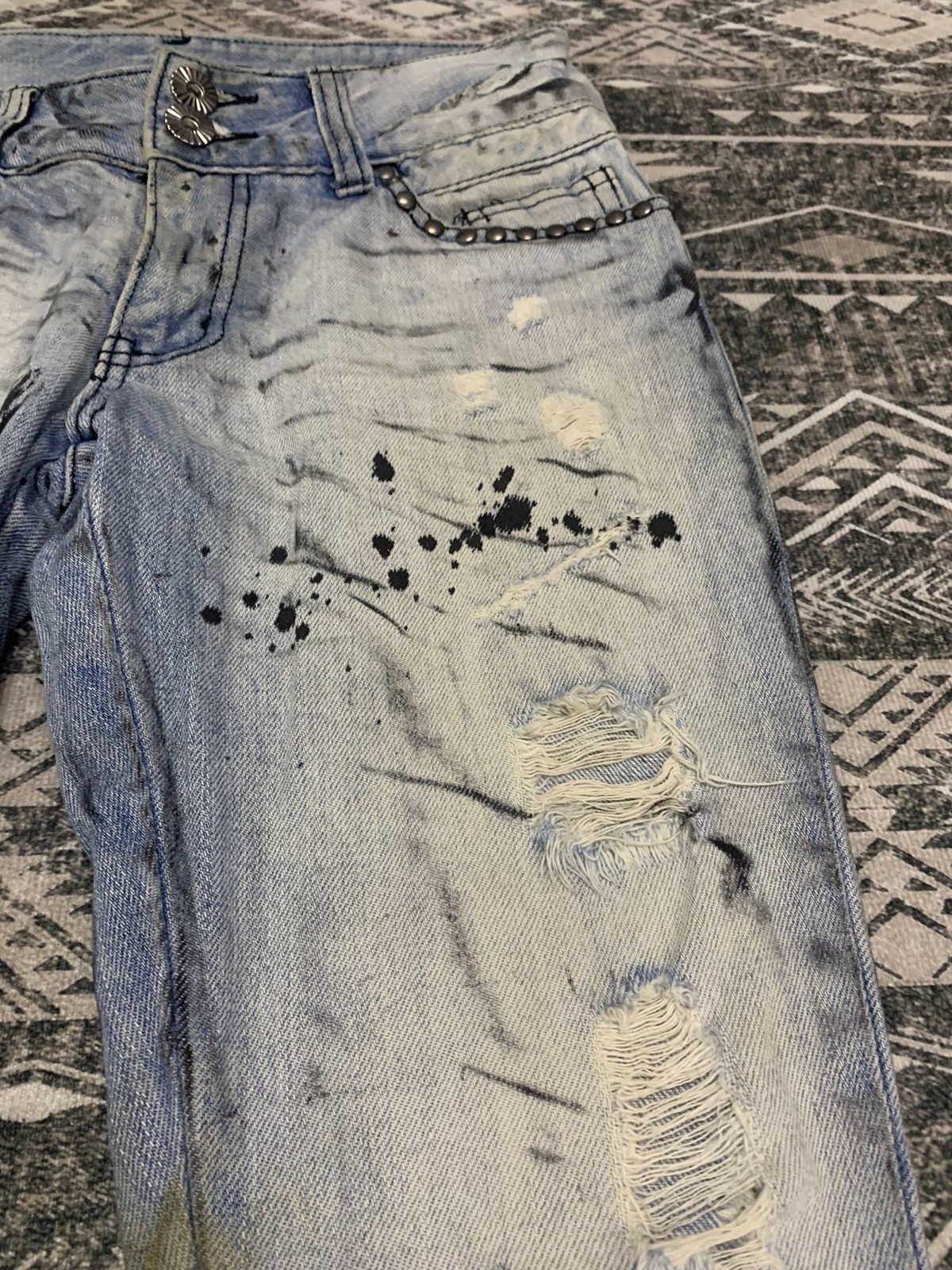 Other 🔥STUDDED FLARE🔥GLAD NEWS STUDDED FLARE DISTRESSED PANT Size US 28 / EU 44 - 8 Thumbnail