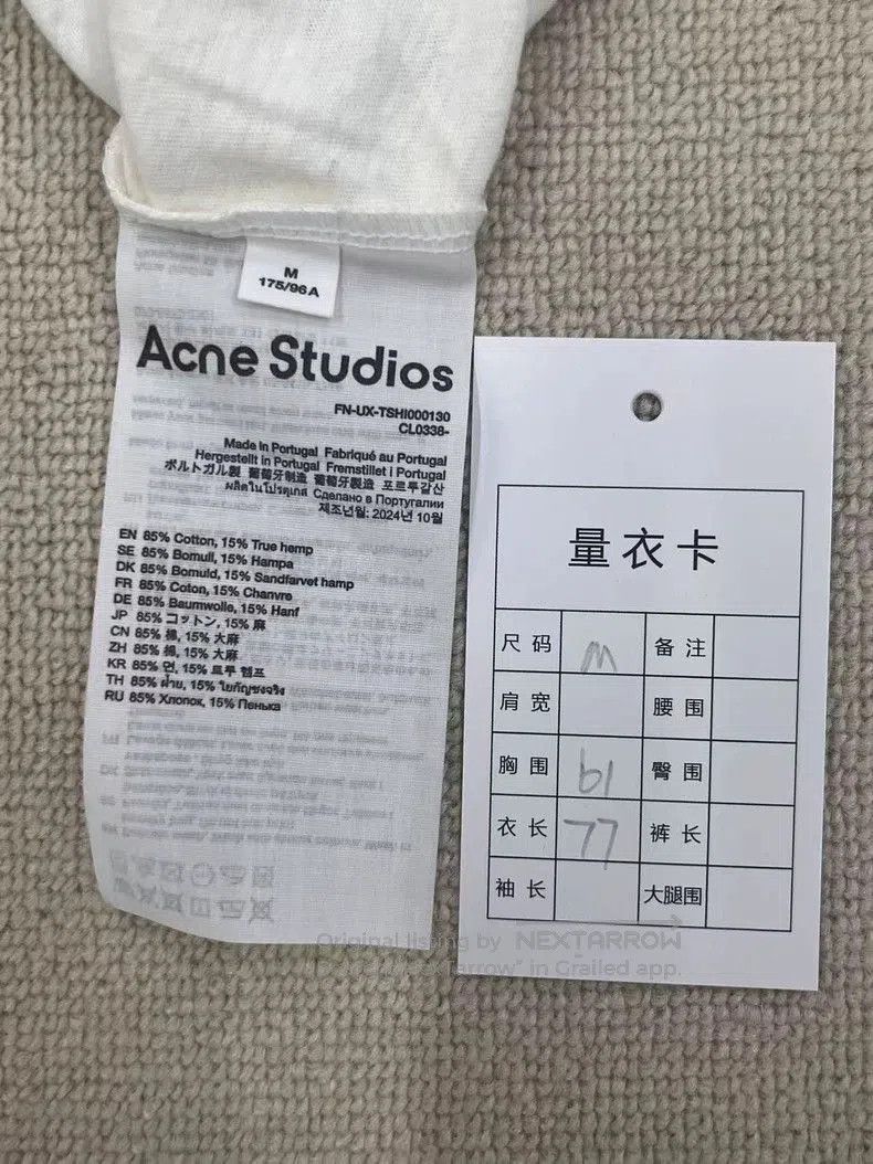 Acne Studios Acne Studios White Heart Print Long Sleeve T. Size US M / EU 48-50 / 2 - 5 Thumbnail