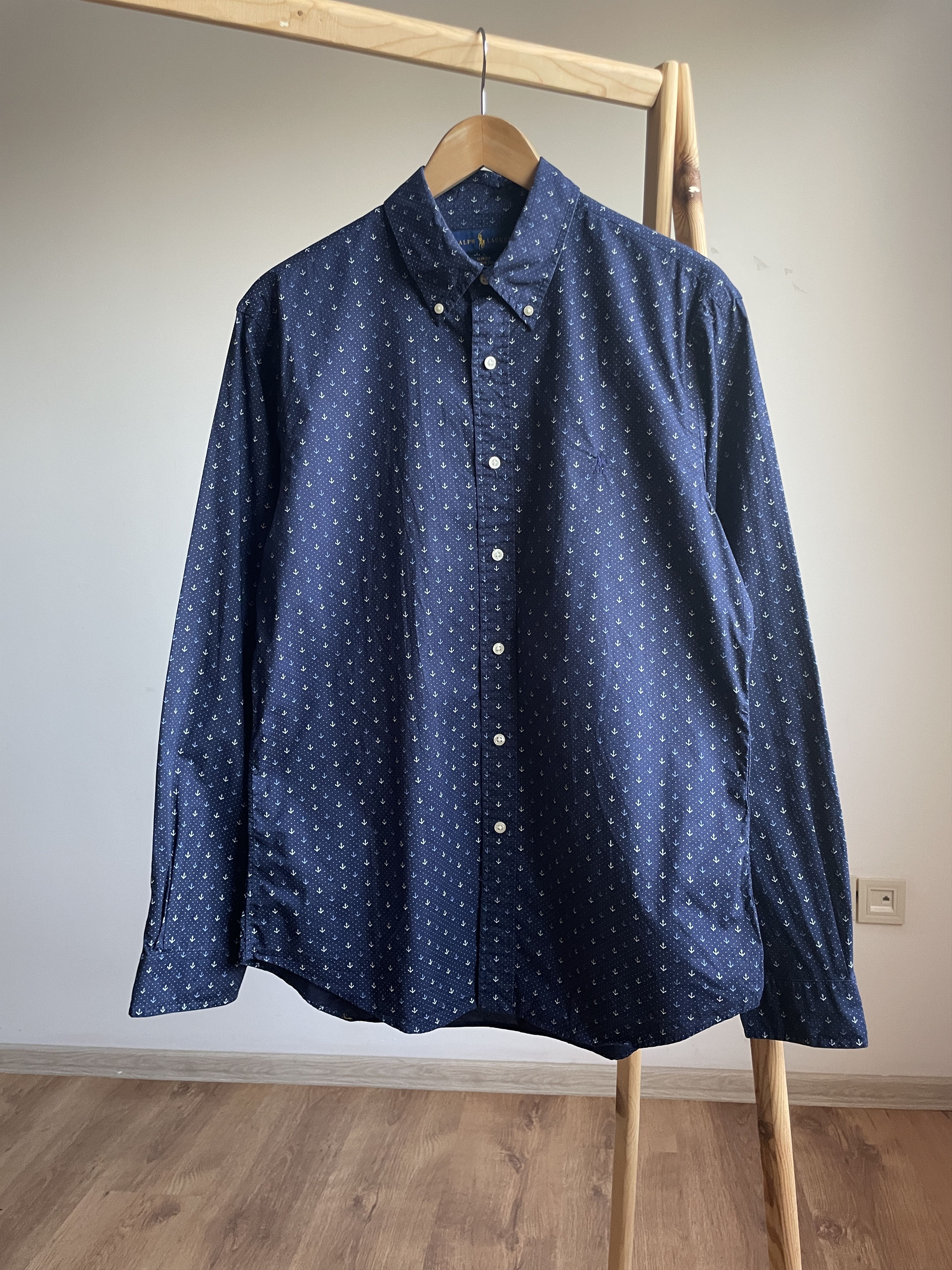 Polo Ralph Lauren Polo Ralph Lauren Anchors Pattern Slim Fit Shirt Size M Size US M / EU 48-50 / 2 - 1 Thumbnail