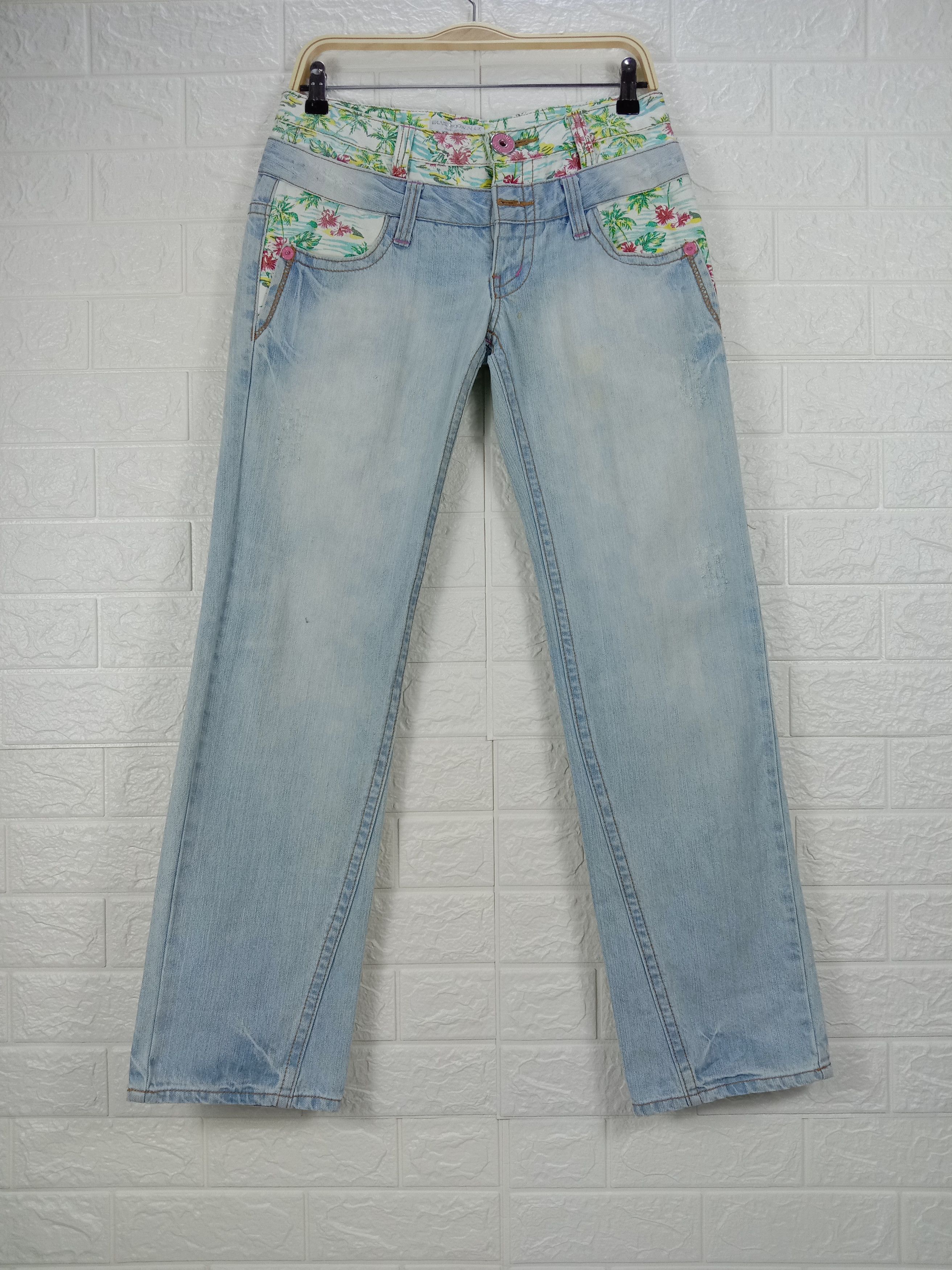 Japanese Brand Vintage Japanese Blue Moon Blue Double Waist Denim Size 27" / US 4 / IT 40 - 5 Thumbnail
