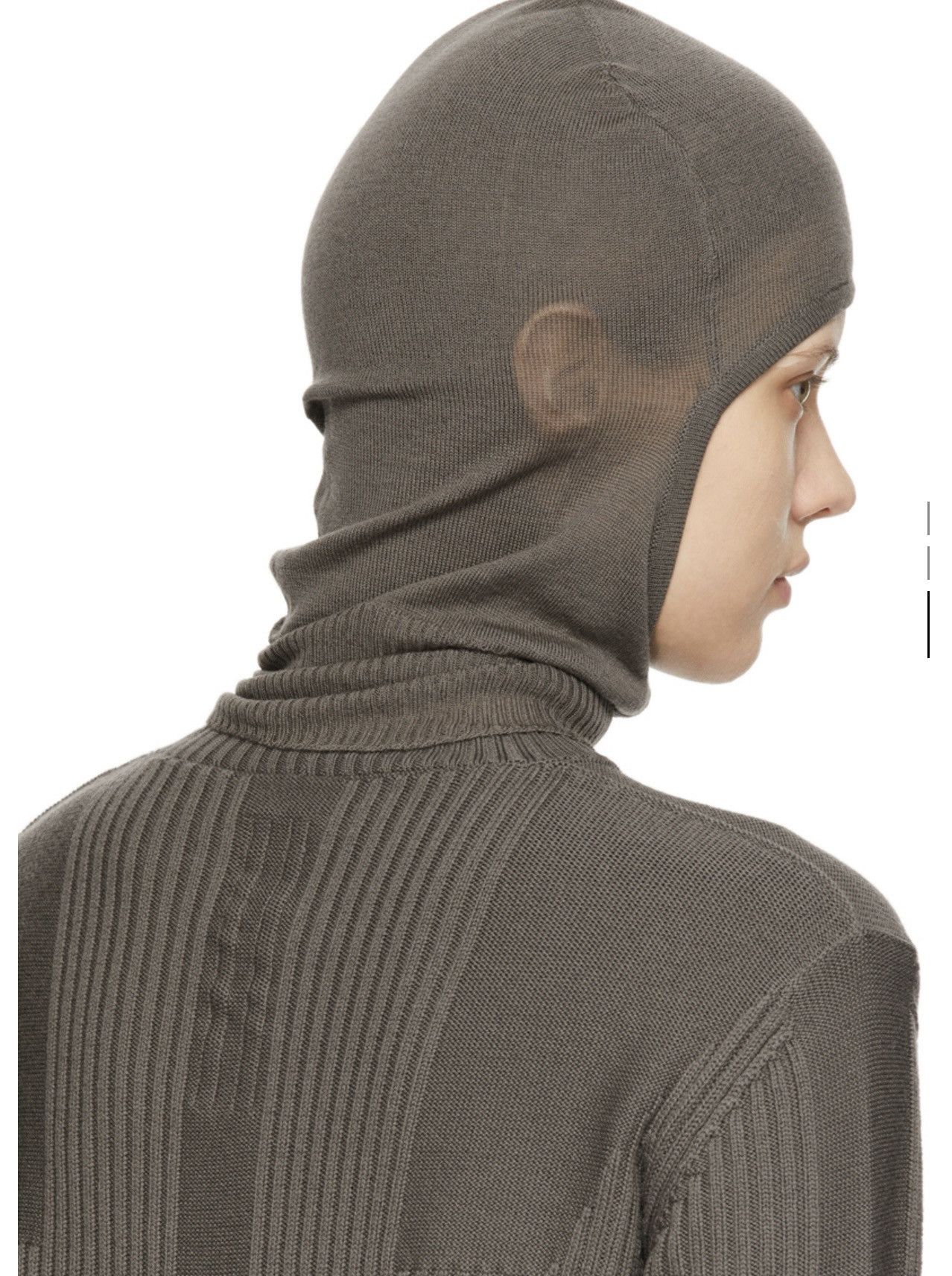 image of Rick Owens Ss 21’ Balaclava in Taupe, Men's