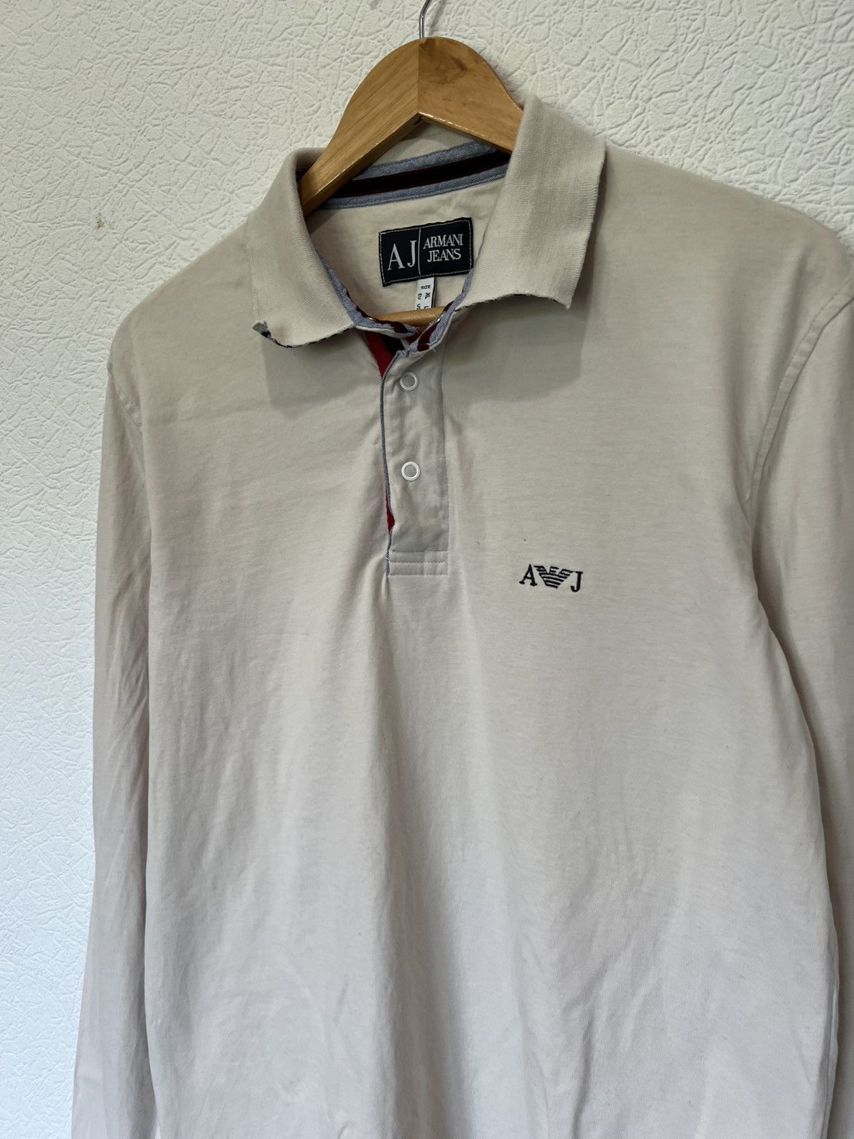 Armani Armani Jeans Beige Polo Sweatshirt Shirt Classic Size US L / EU 52-54 / 3 - 2 Thumbnail