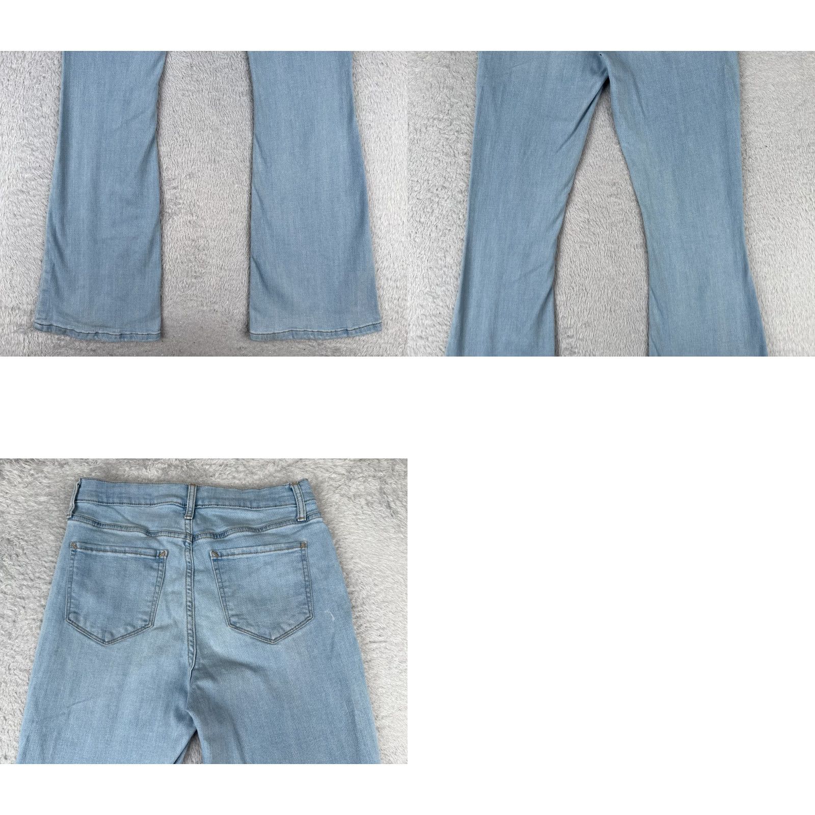 Vintage ana Jeans Womens Jeans Flared Distressed High Rise 27x32 Blue Denim Cotton Blend Regular 6 Womens Men? Size 28" / US 6 / IT 42 - 10 Thumbnail