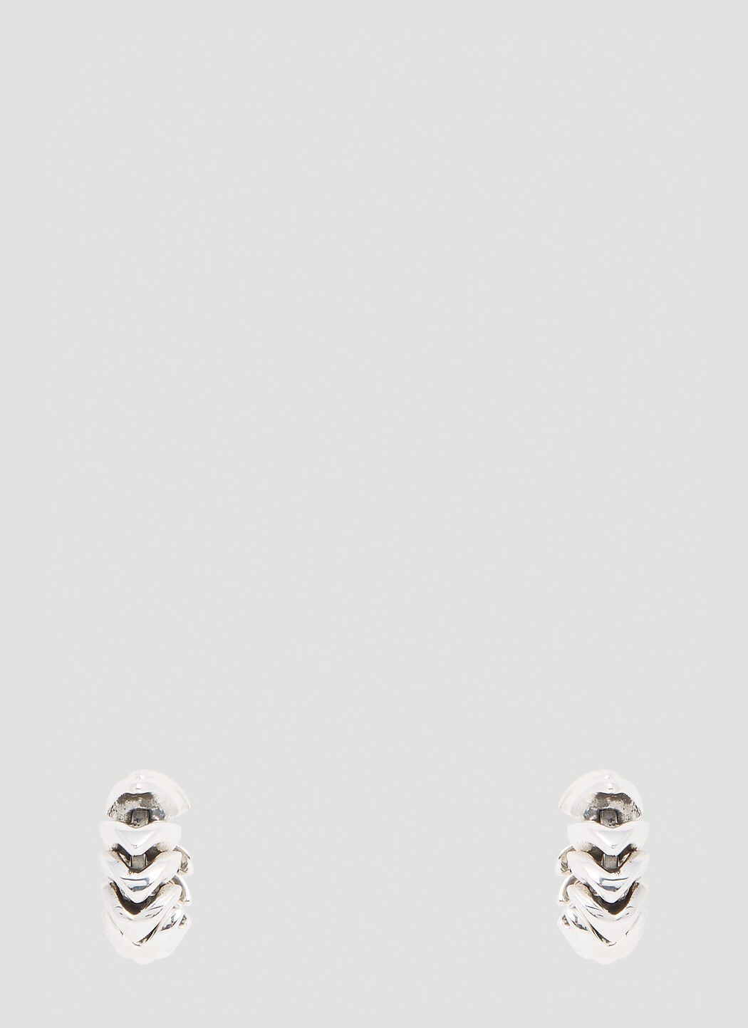 Bottega Veneta o1n1vont1124 Size: OS / Pleat Earrings in Silver Size ONE SIZE - 2 Thumbnail