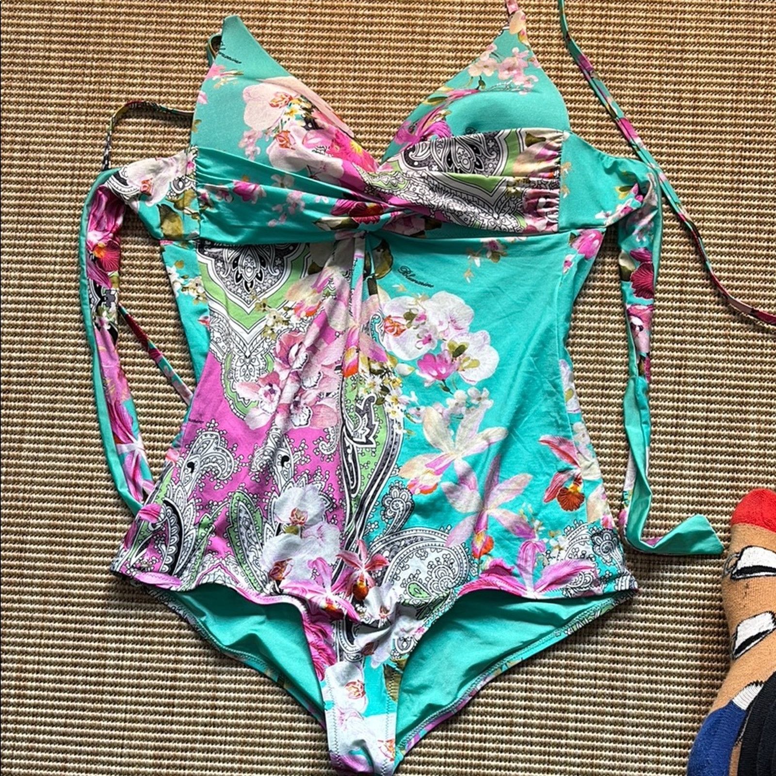 Blumarine NWT Blumarine Floral Paisley One-Piece Swimsuit Size L Size ONE SIZE - 3 Thumbnail