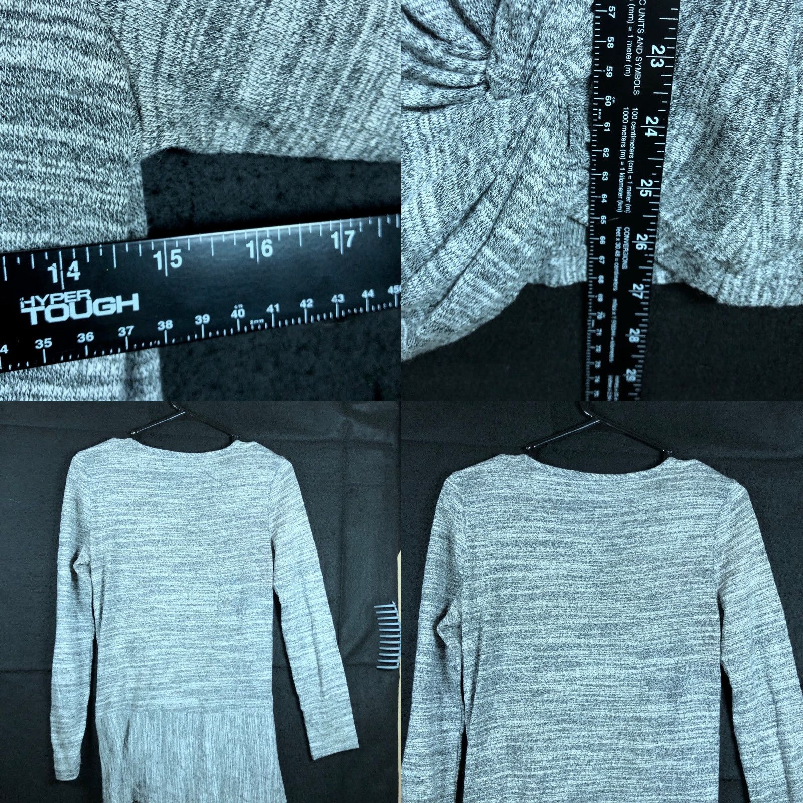 Banana Republic Banana Republic Womens Shirt Gray Crew Long Sleeve Front Twist Tunic XS Size XS / US 0-2 / IT 36-38 - 8 Thumbnail