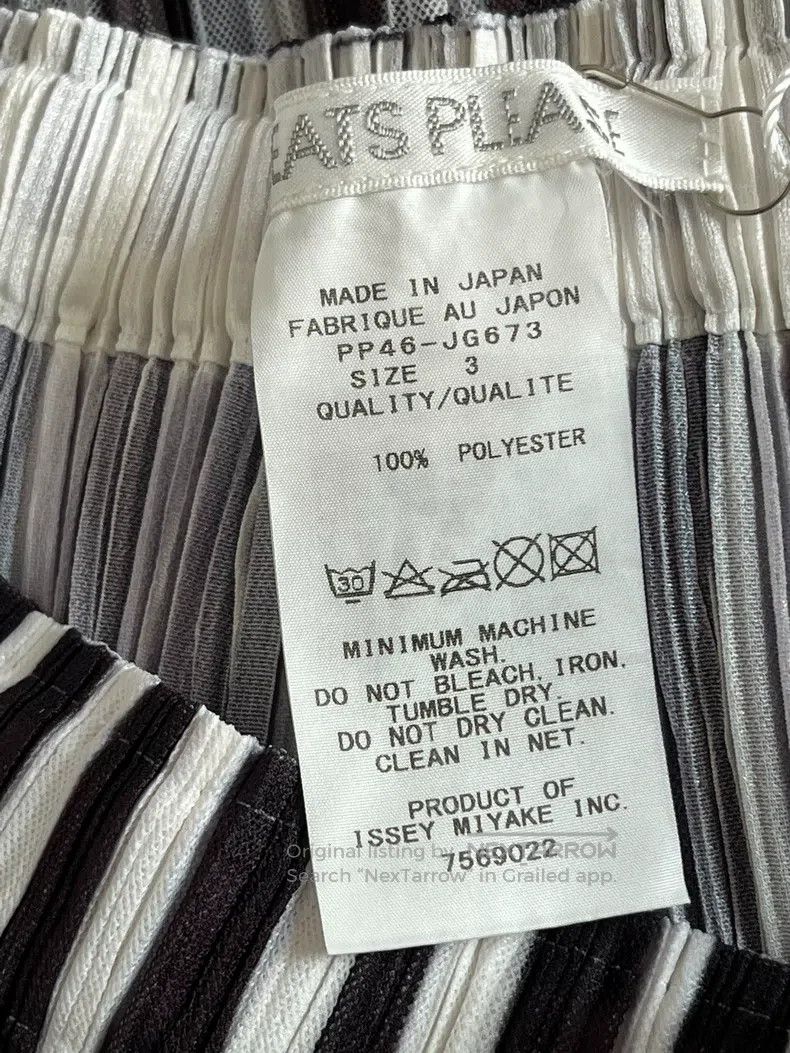 Issey Miyake Issey Miyake size:3 Black Midi Skirt Size 22" - 3 Thumbnail