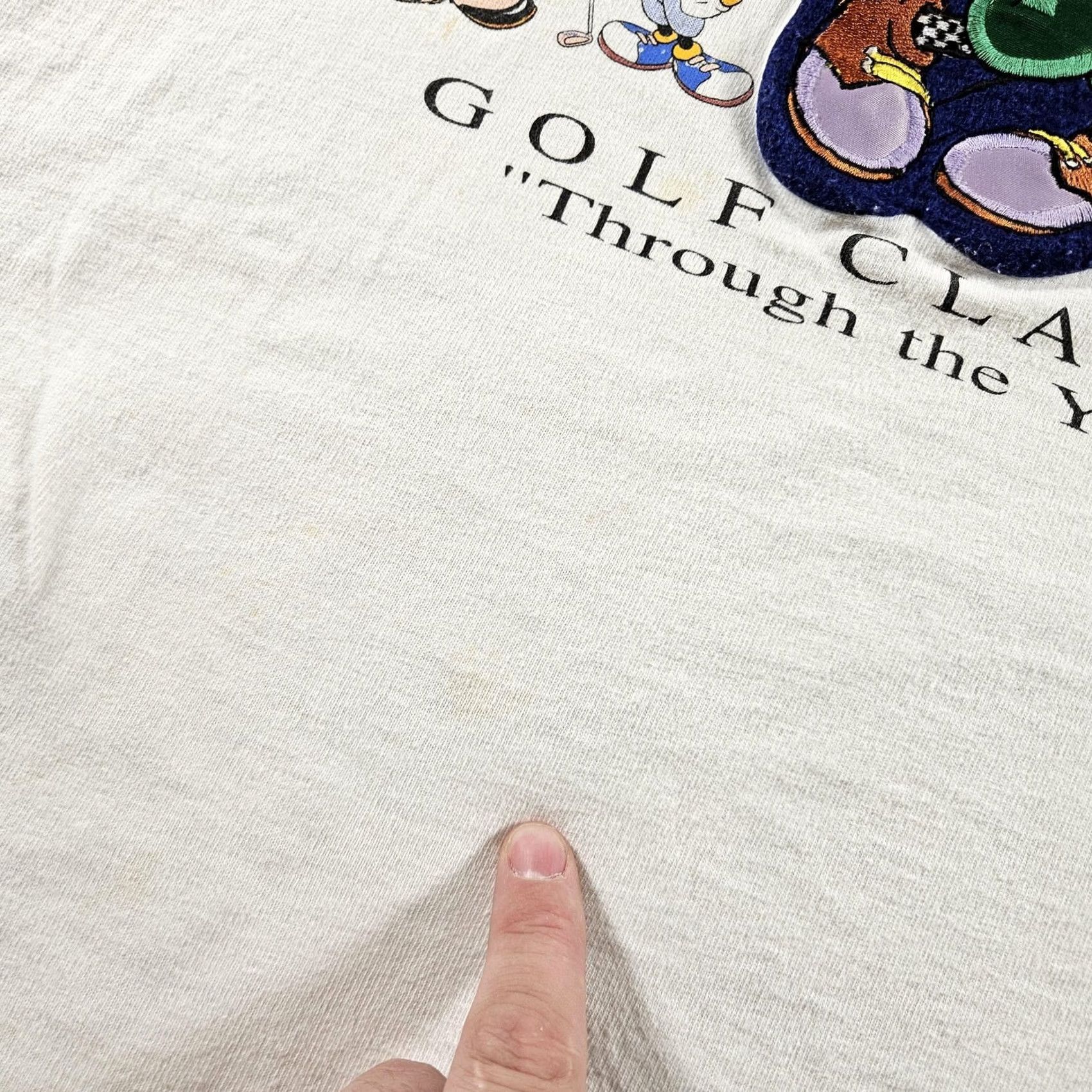 Disney VINTAGE Mickey Mouse Golf Classic Shirt Mens L White GENUS 90s Disney Graphics Mock Neck Short Sleeve Cotton Jersey Embroidered Fits Regular Men Size US L / EU 52-54 / 3 - 5 Thumbnail