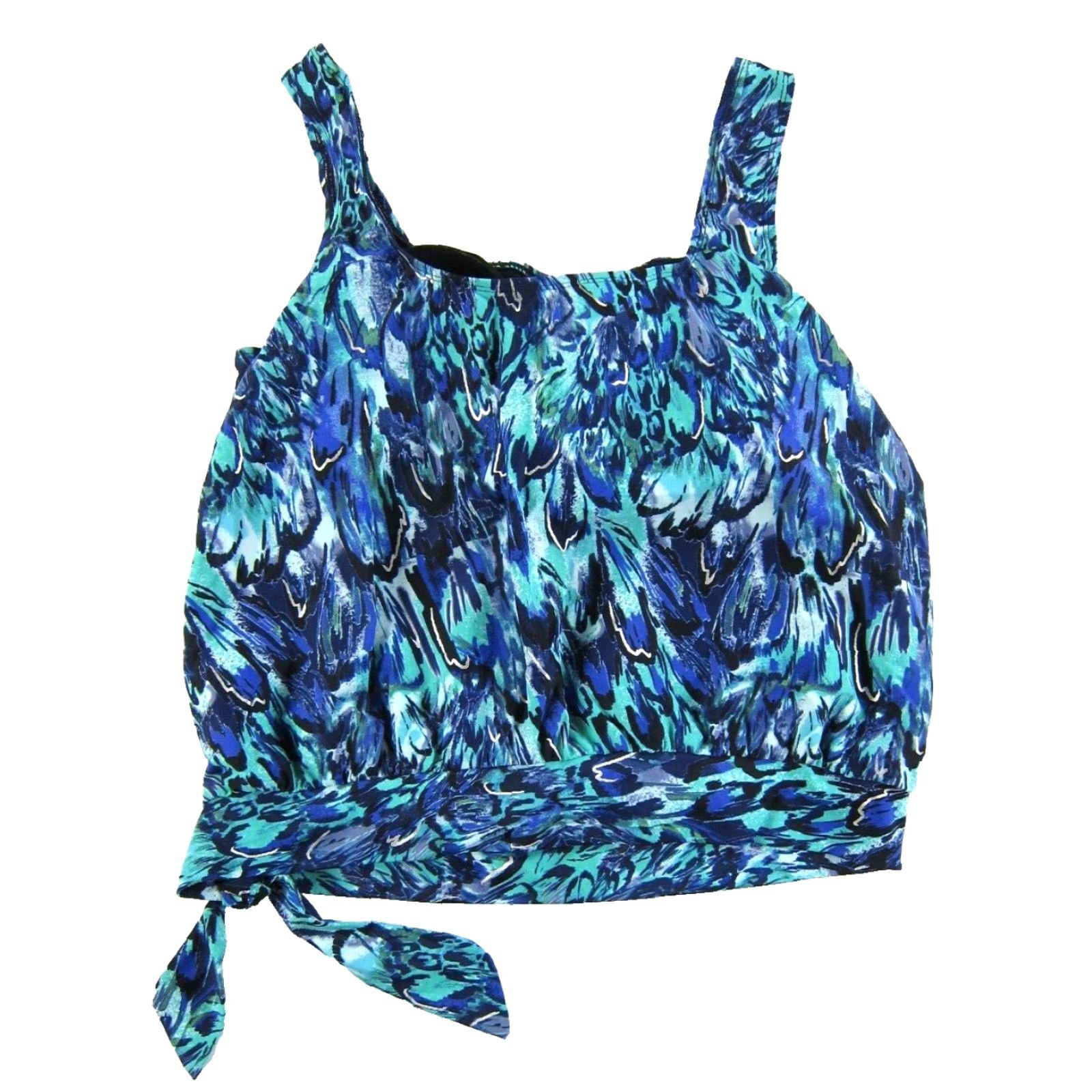 All Blues Beach Belle Swimsuits For All Top 14 Purple Built In Bra Tankini Swim Top Women Size XL / US 12-14 / IT 48-50 - 2 Thumbnail