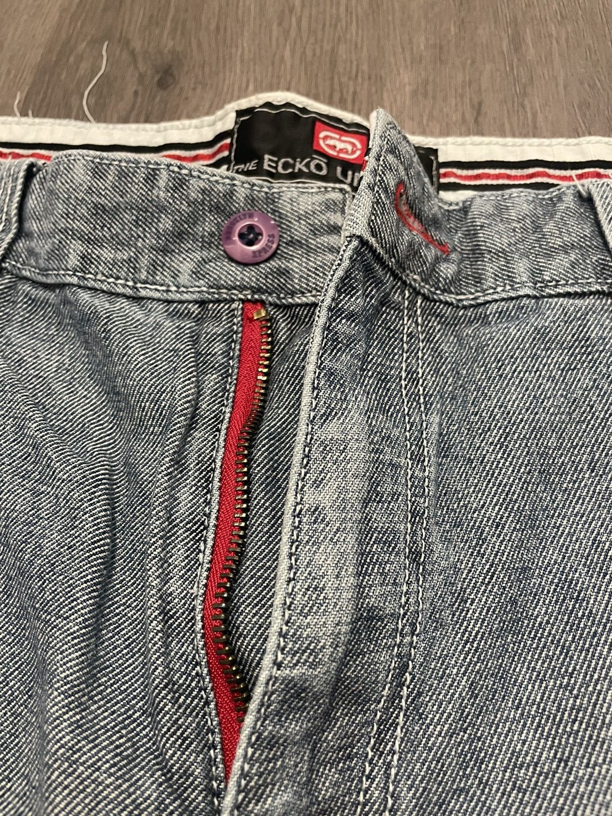 Ecko Unltd. × Vintage Ecko Red “Y2K Baggy” Denim Shorts (Sz. 32) Size US 32 / EU 48 - 7 Thumbnail