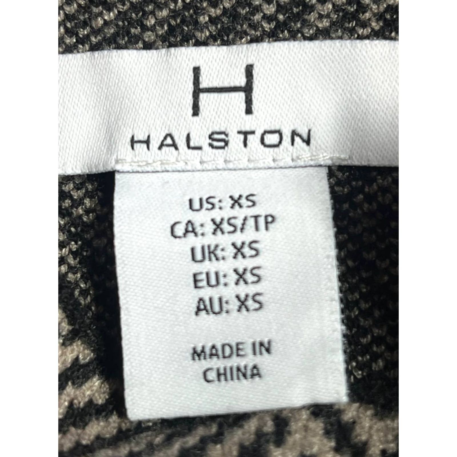 Halston Halston Womens Sweater Gray Tan Pullover Mock Turtleneck XS Dolman Sleeve Regular Knit Geometric Size XS / US 0-2 / IT 36-38 - 6 Thumbnail