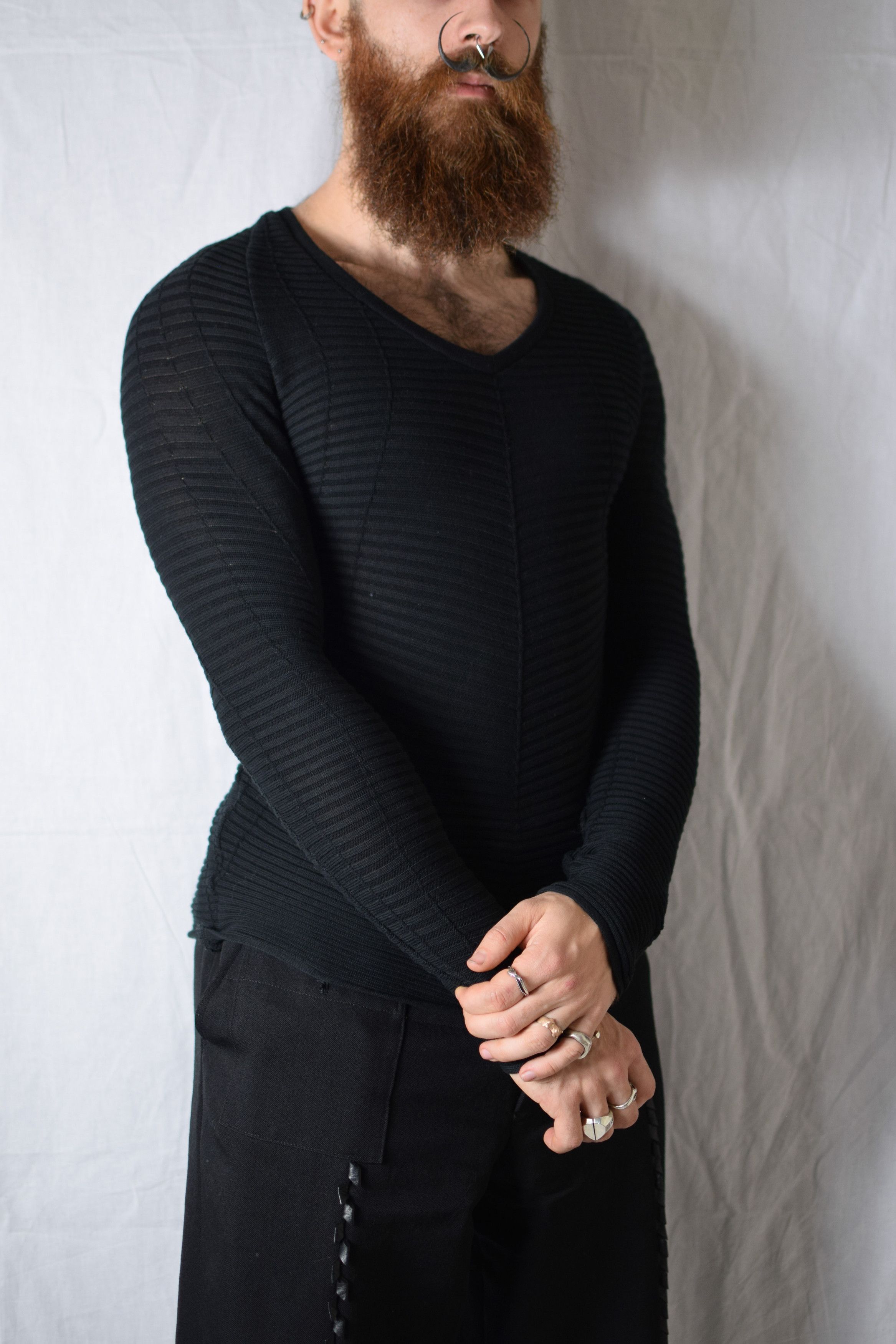Julius Julius SS14 Ghost Ribbed Knit Top - 457KNM2 Size US M / EU 48-50 / 2 - 4 Thumbnail