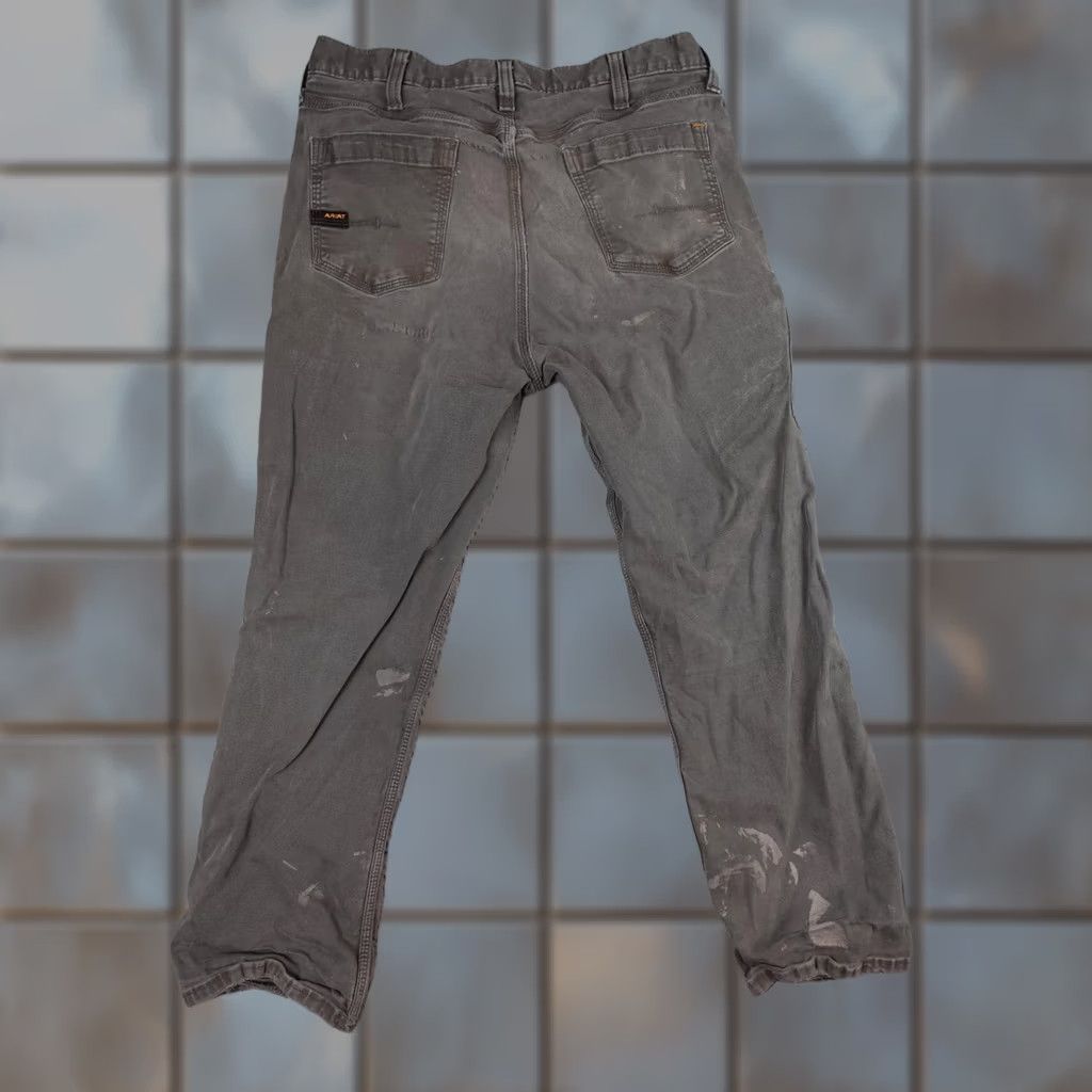 Ariat Ariat Rebar M4 Pants Mens 36x30 Fits 32x26 Gray Relaxed Straight Canvas Work Size US 36 / EU 52 - 1 Thumbnail