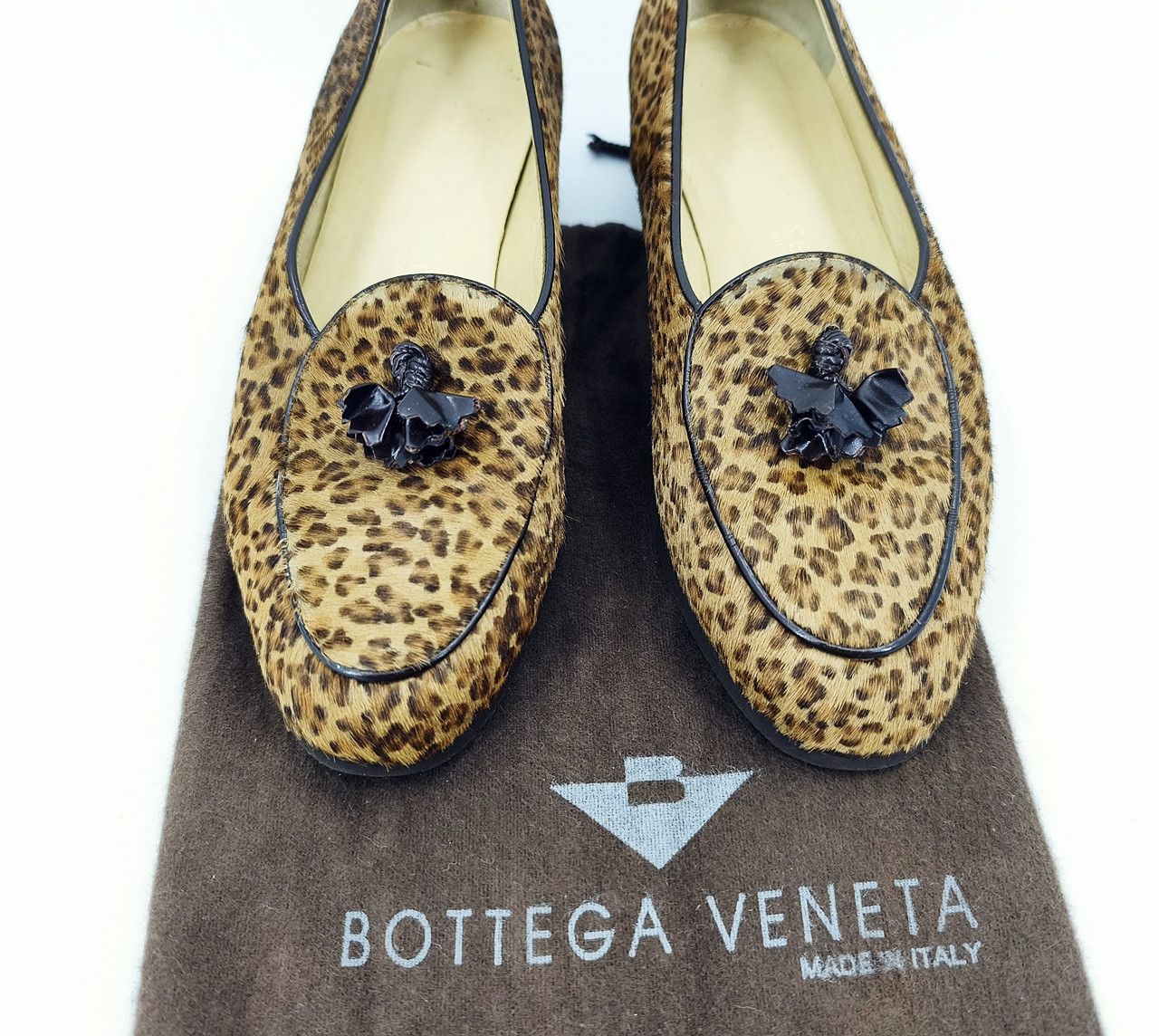 Bottega Veneta BOTTEGA VENETA Leopard slip on flat round toe Loafers 23 cm Size US 5.5 / IT 35.5 - 3 Thumbnail