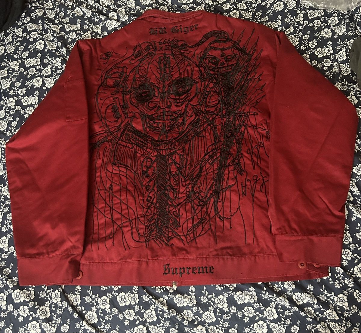 Supreme Supreme H.R. Giger embroidered work jacket xlarge | Grailed